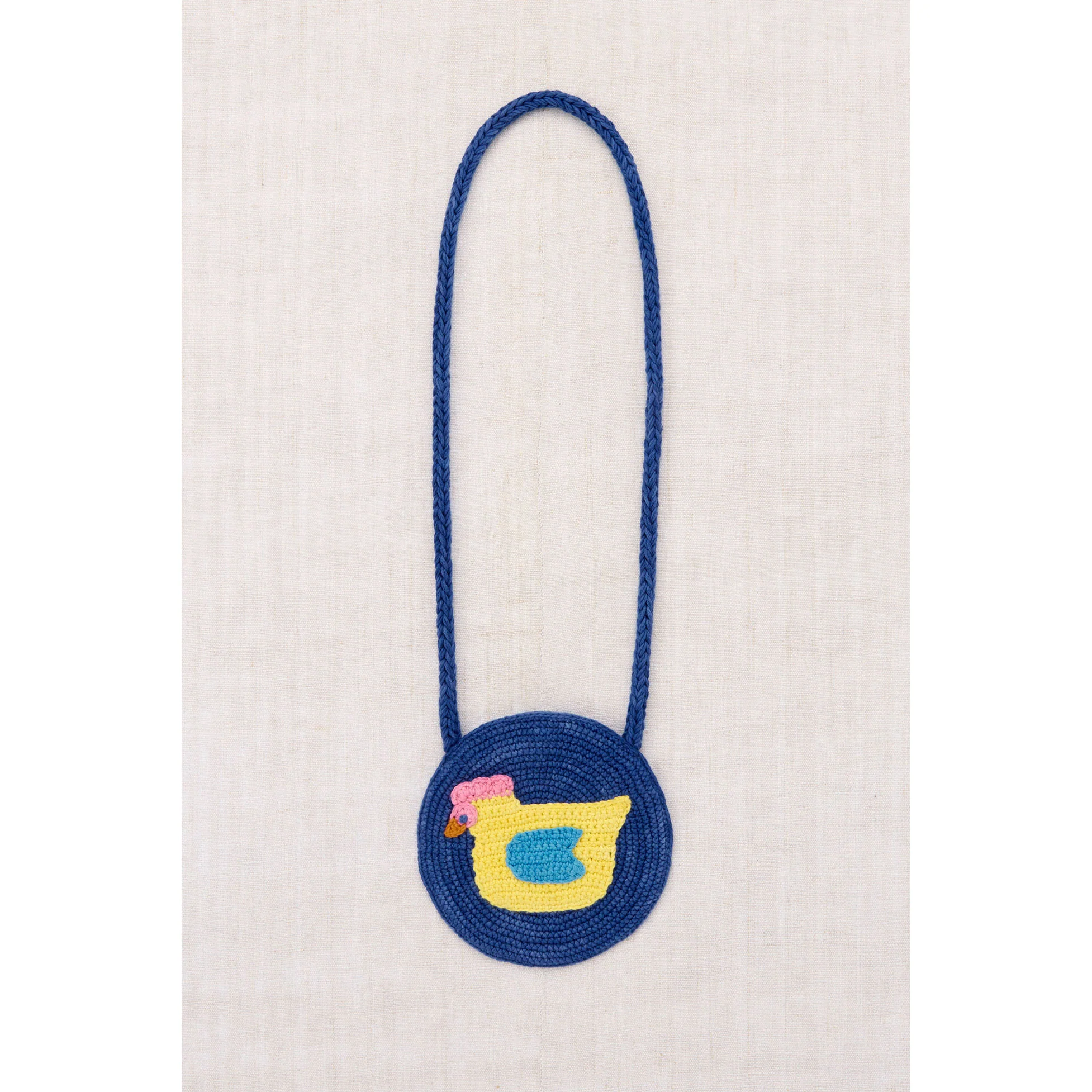 Misha and Puff Blue Ribbon Hen Circle Bag