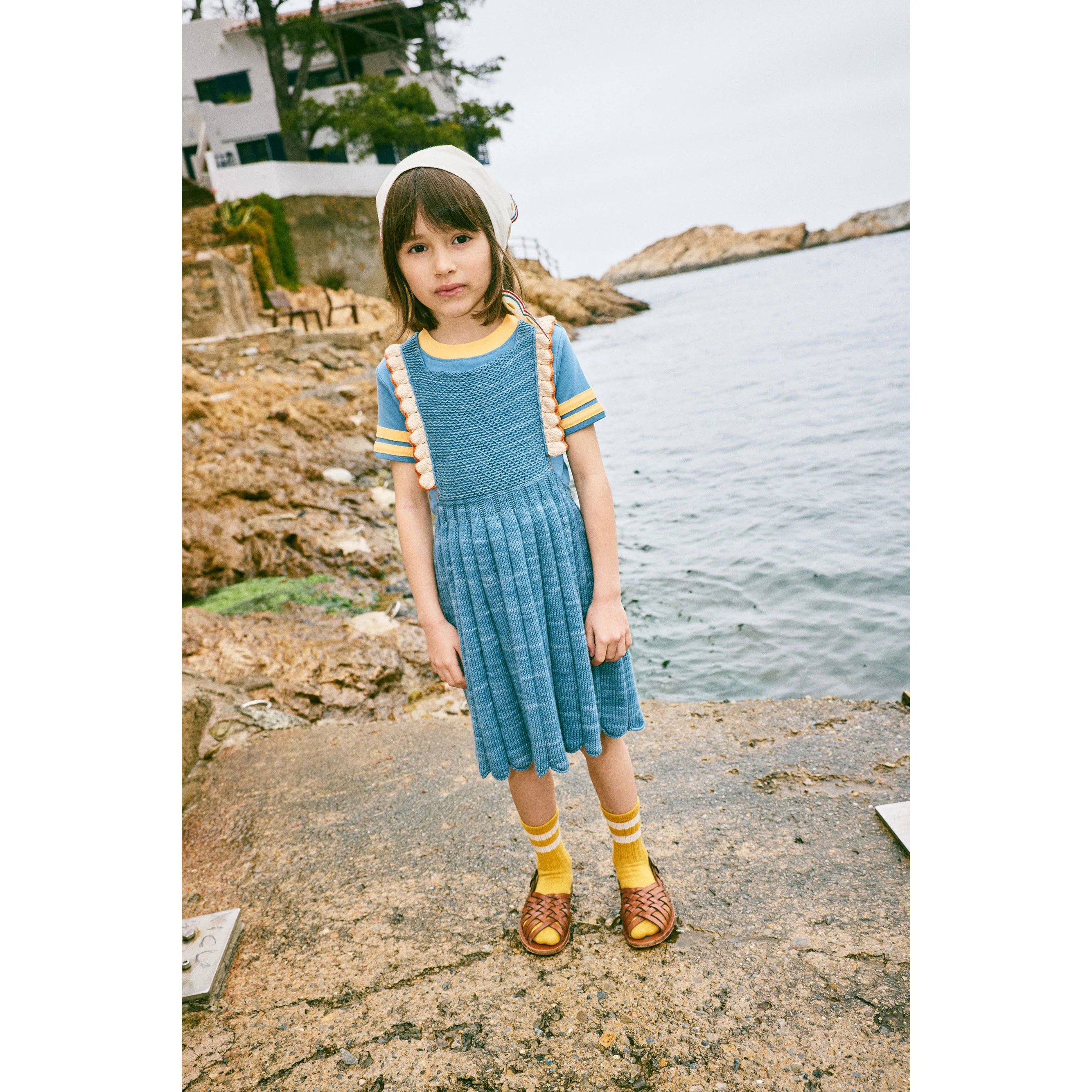 Misha and Puff Blue Slate Louisa Pinafore - Image 2