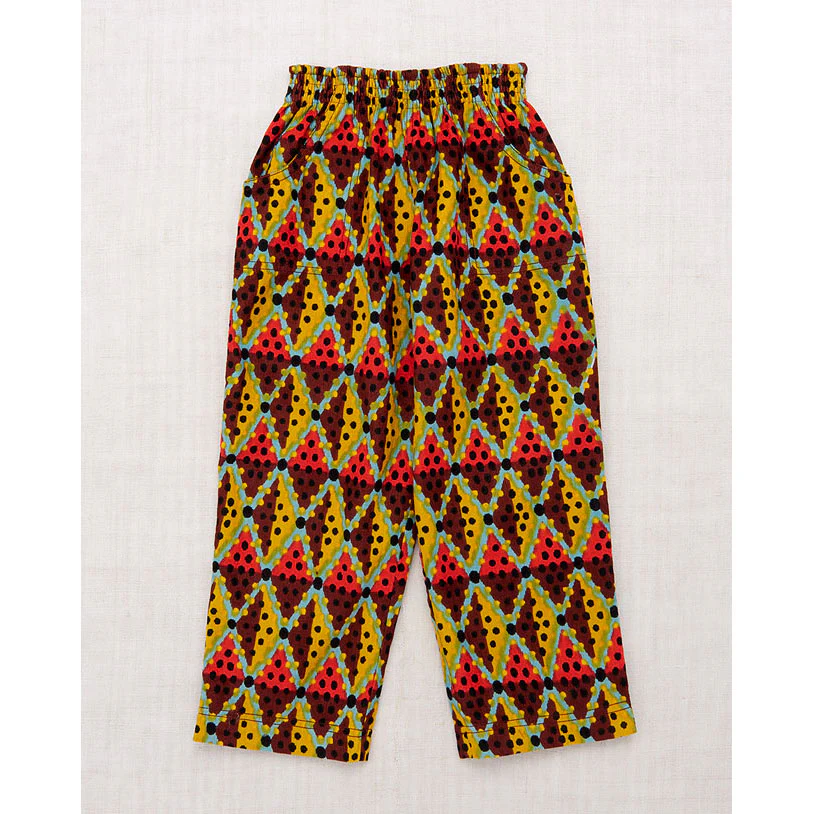 Misha and Puff  Chestnut Harlequin Dots Corduroy Camp Pant