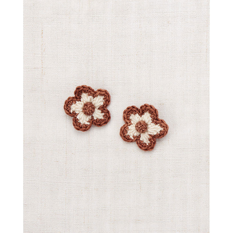 Misha and Puff  Chestnut Medium Flower Clip Set