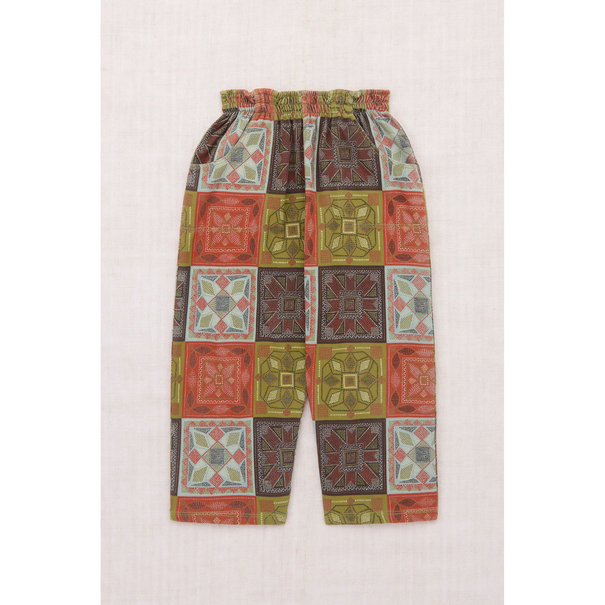 Misha and Puff Chili Spice Cross Stitch Camp Pant