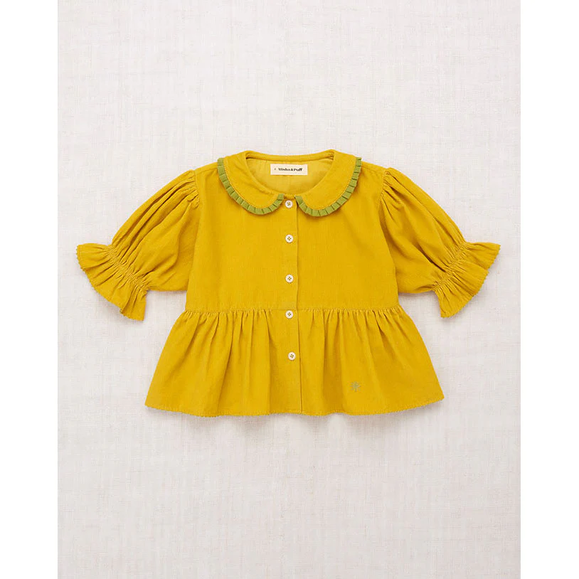 Misha and Puff  Citron Corduroy Esther Top