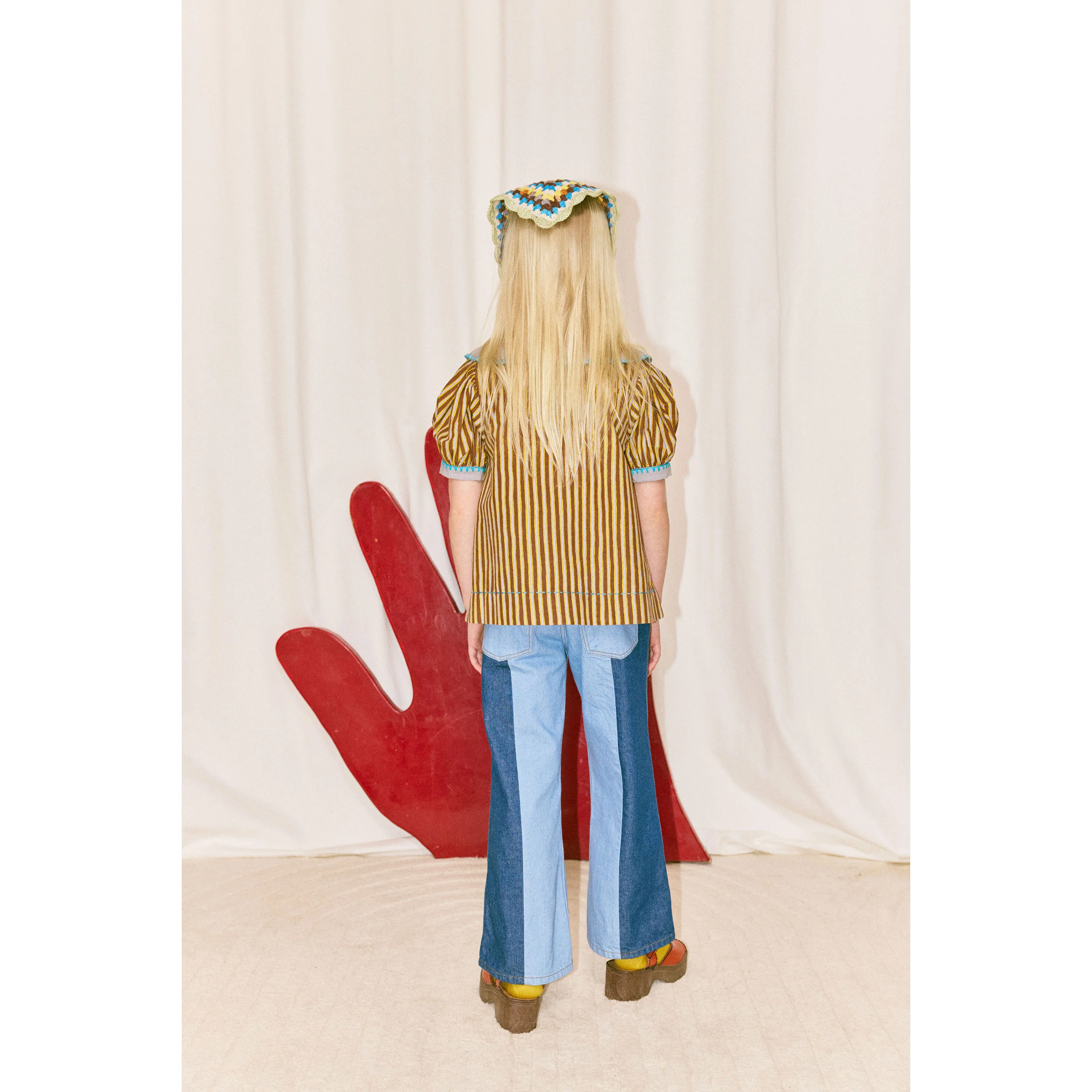 Misha and Puff Cola Painterly Stripe Antonia Top - Image 3