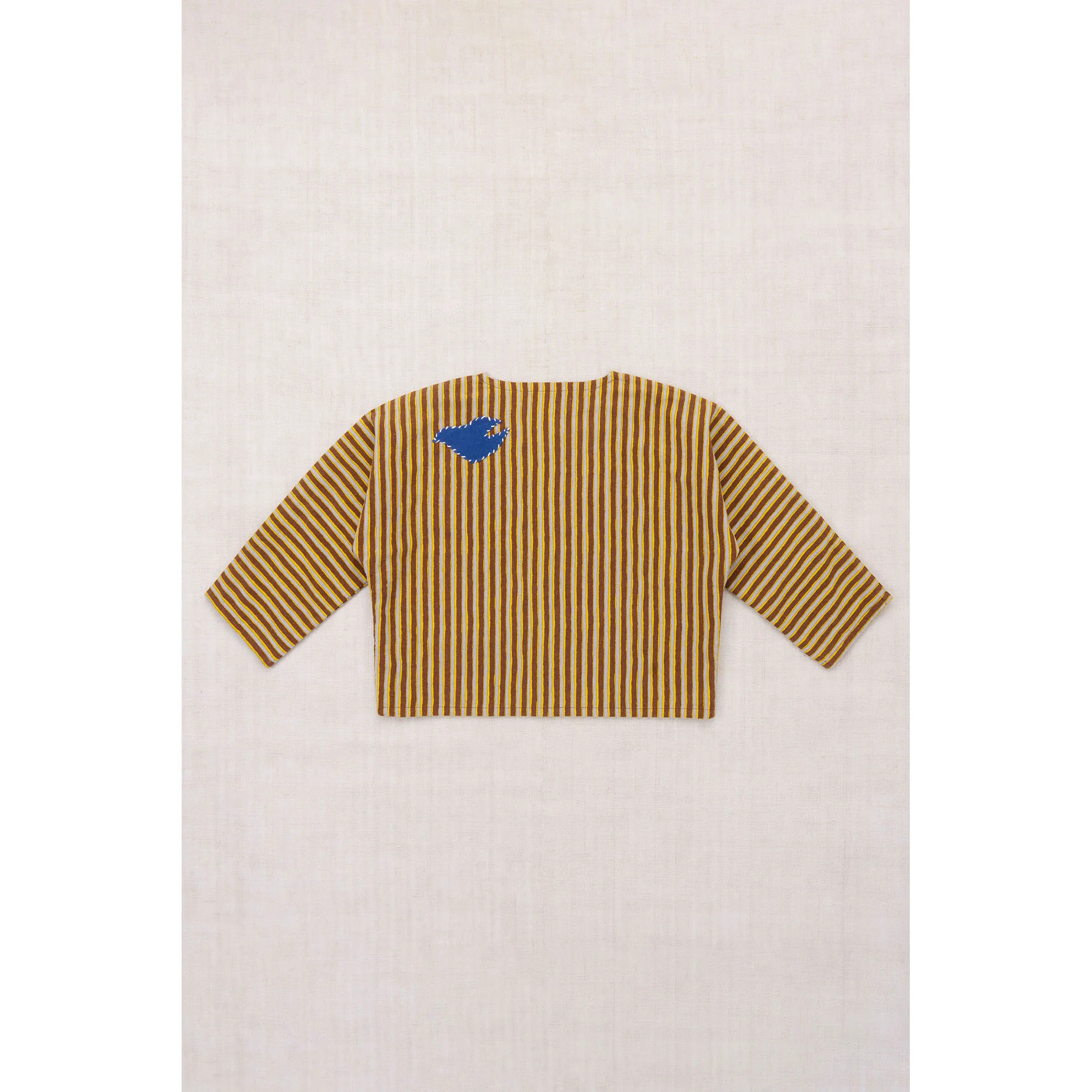 Misha and Puff Cola Painterly Stripe Catscape Applique Cardigan - Image 2