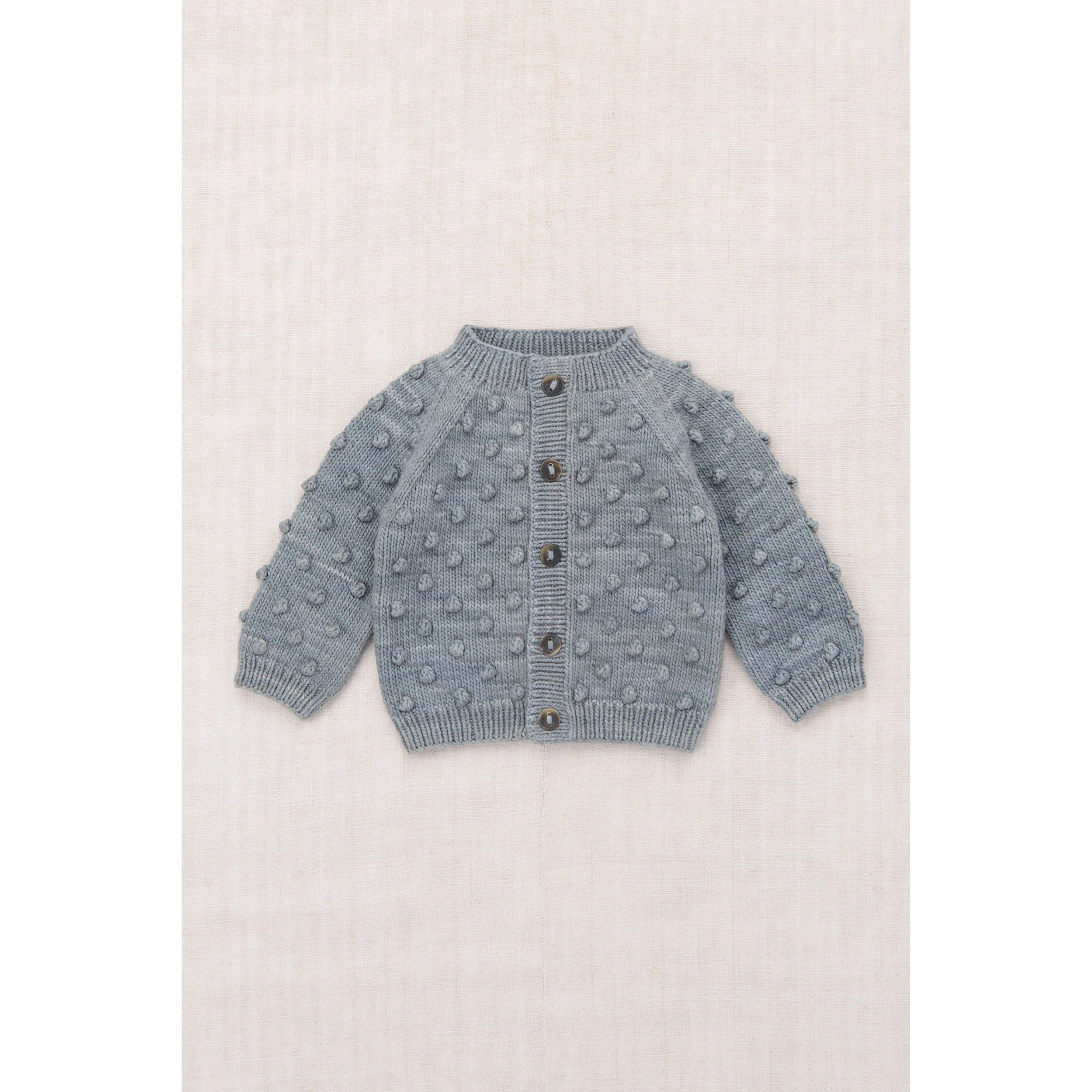 Misha and Puff Dove Baby Popcorn Cardigan