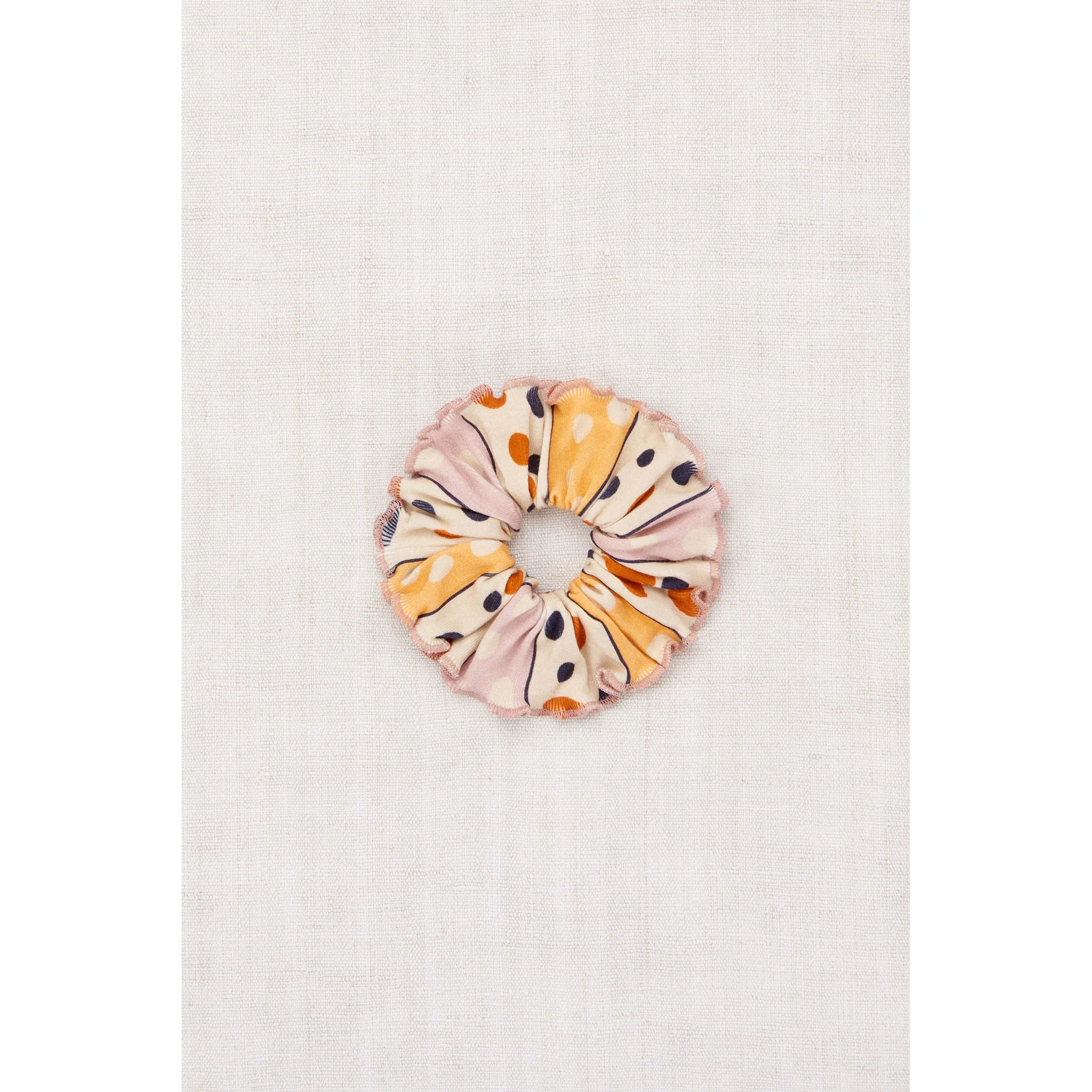 Misha and Puff Frangipani Polka-Stripe Hair Scrunchie