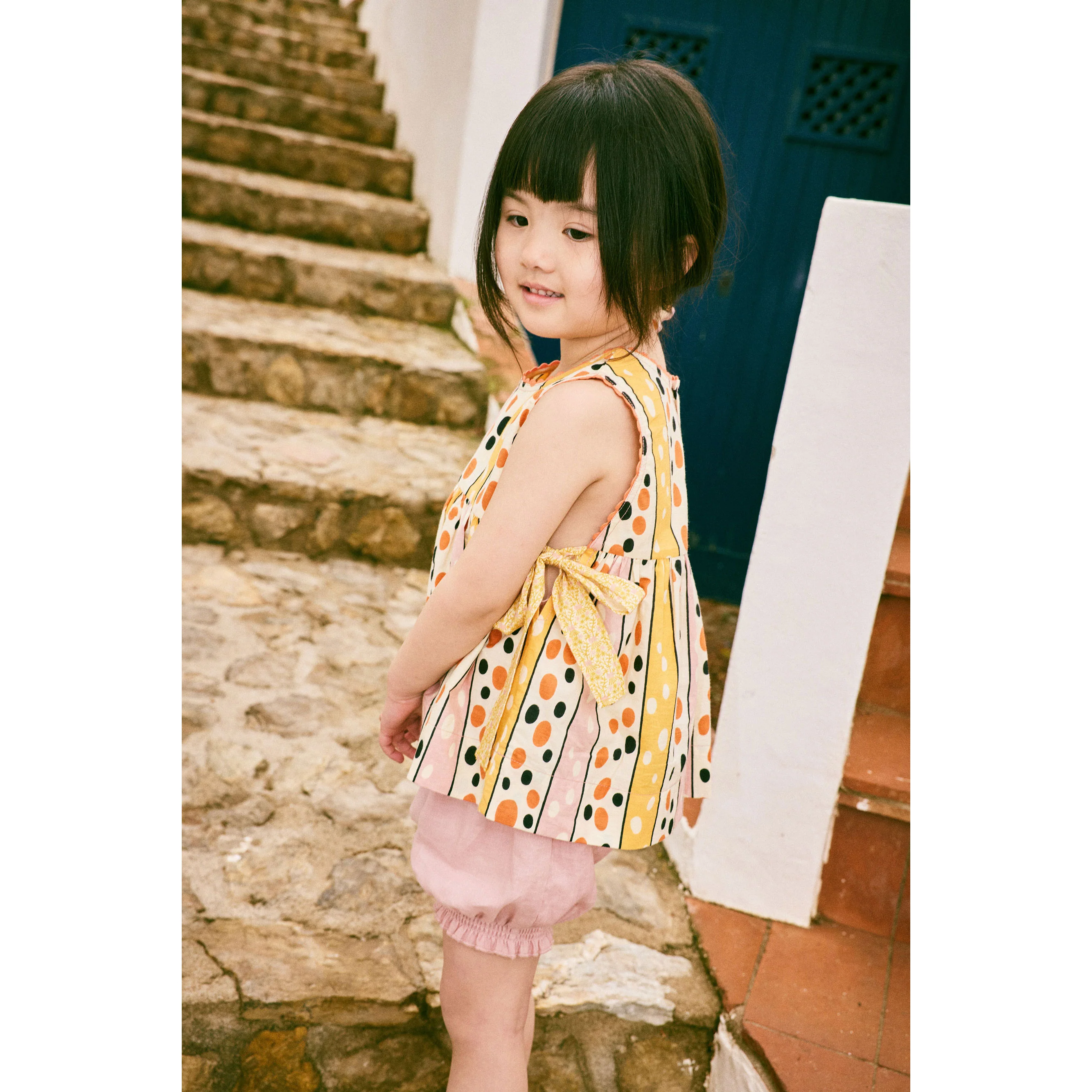 Misha and Puff Frangipani Polka-Stripe Lottie Top - Image 4