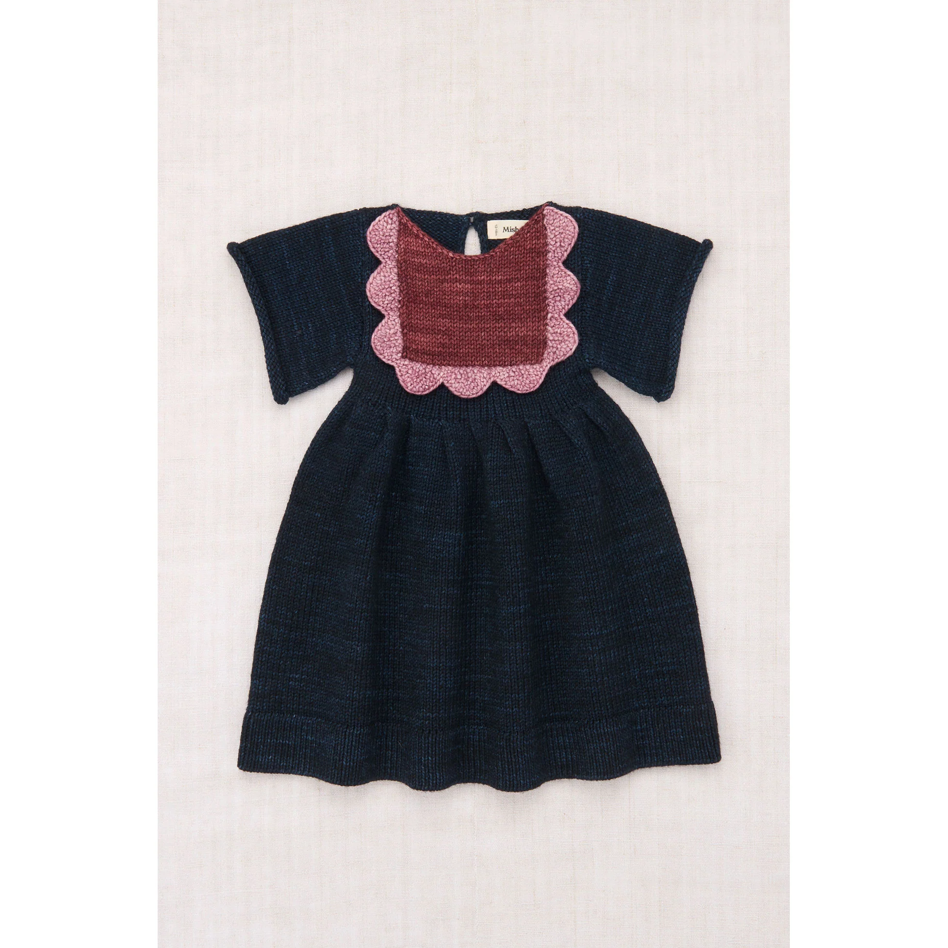 Misha and Puff  Ink Baby Scallop Bib Dress