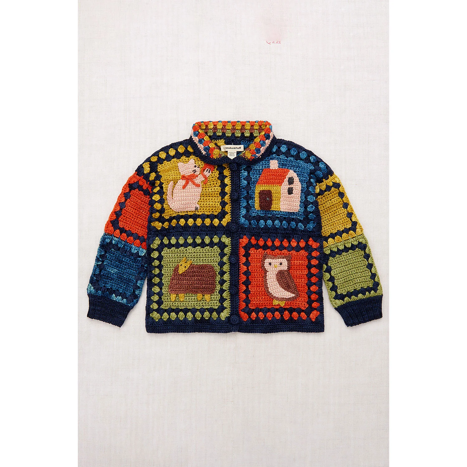 Misha and Puff Ink Crochet Meadow Cardigan