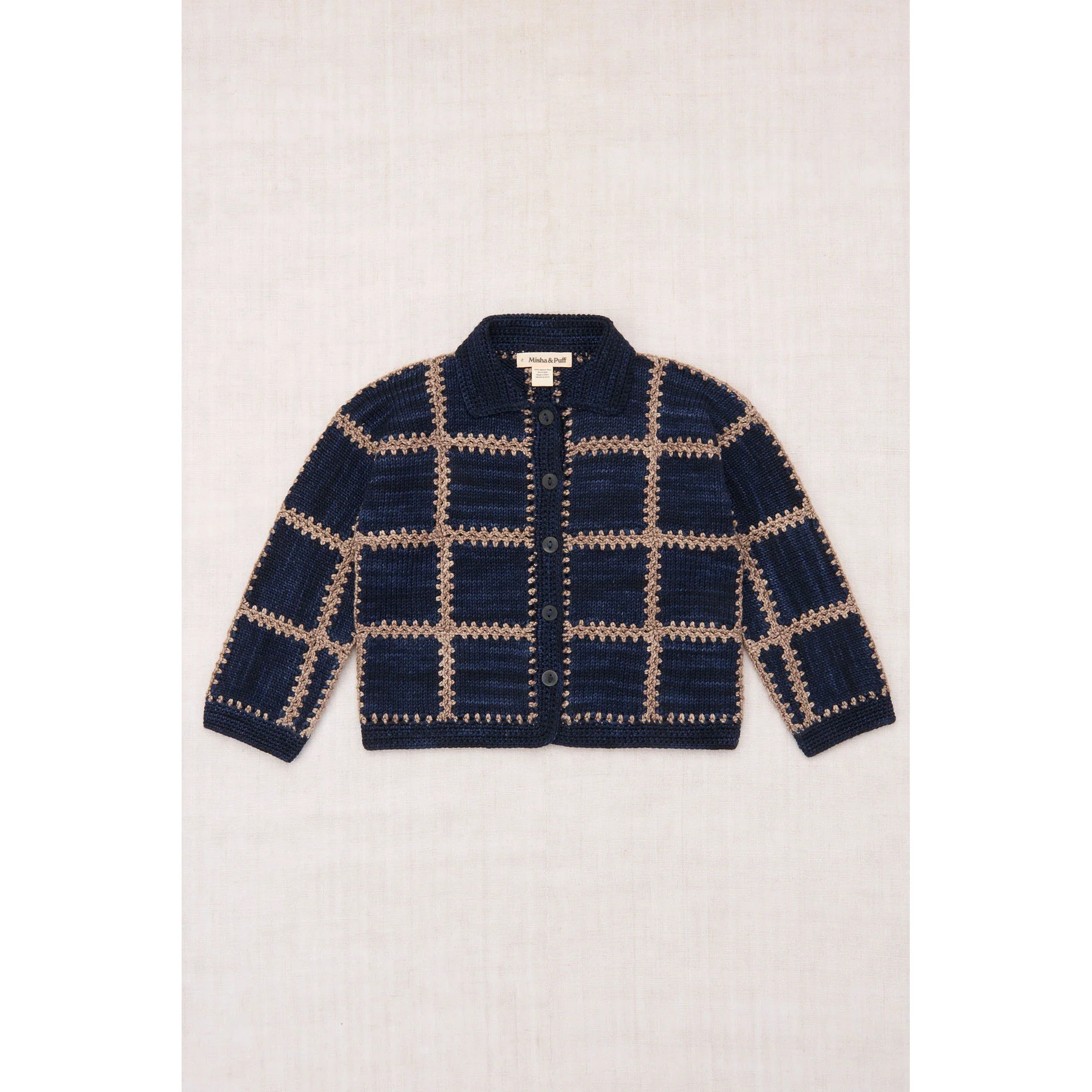 Misha and Puff Ink Ladder Square Cardigan