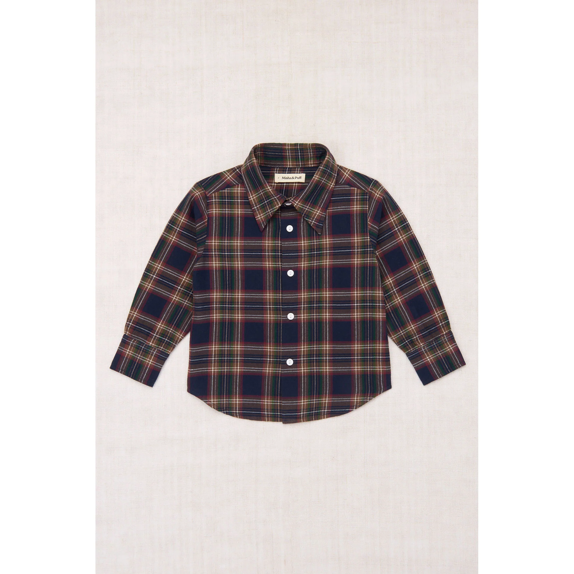 Misha and Puff  Ink Plaid Alfie Shirt