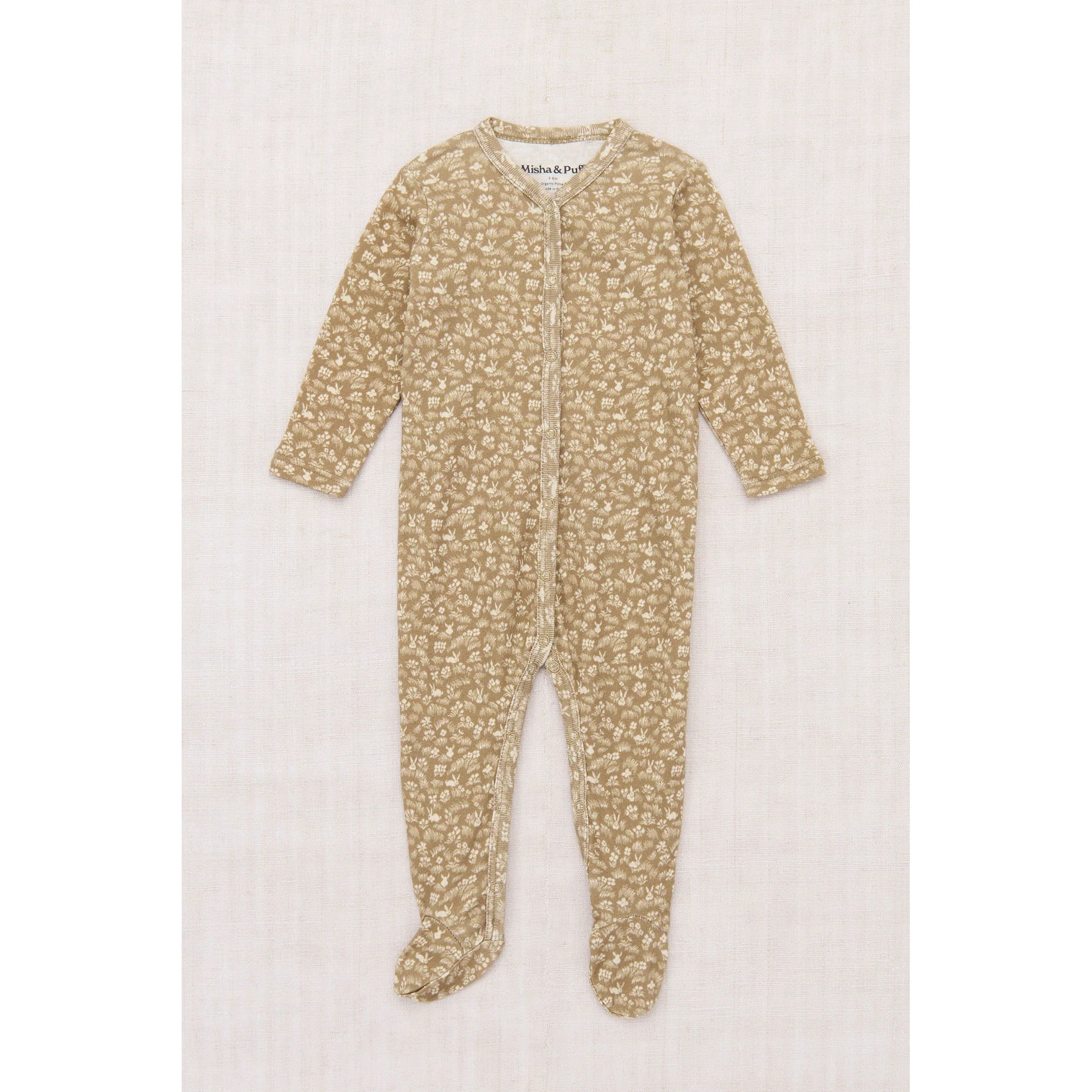 Misha and Puff Kelp Bunny Meadow Baby Footed One-Piece