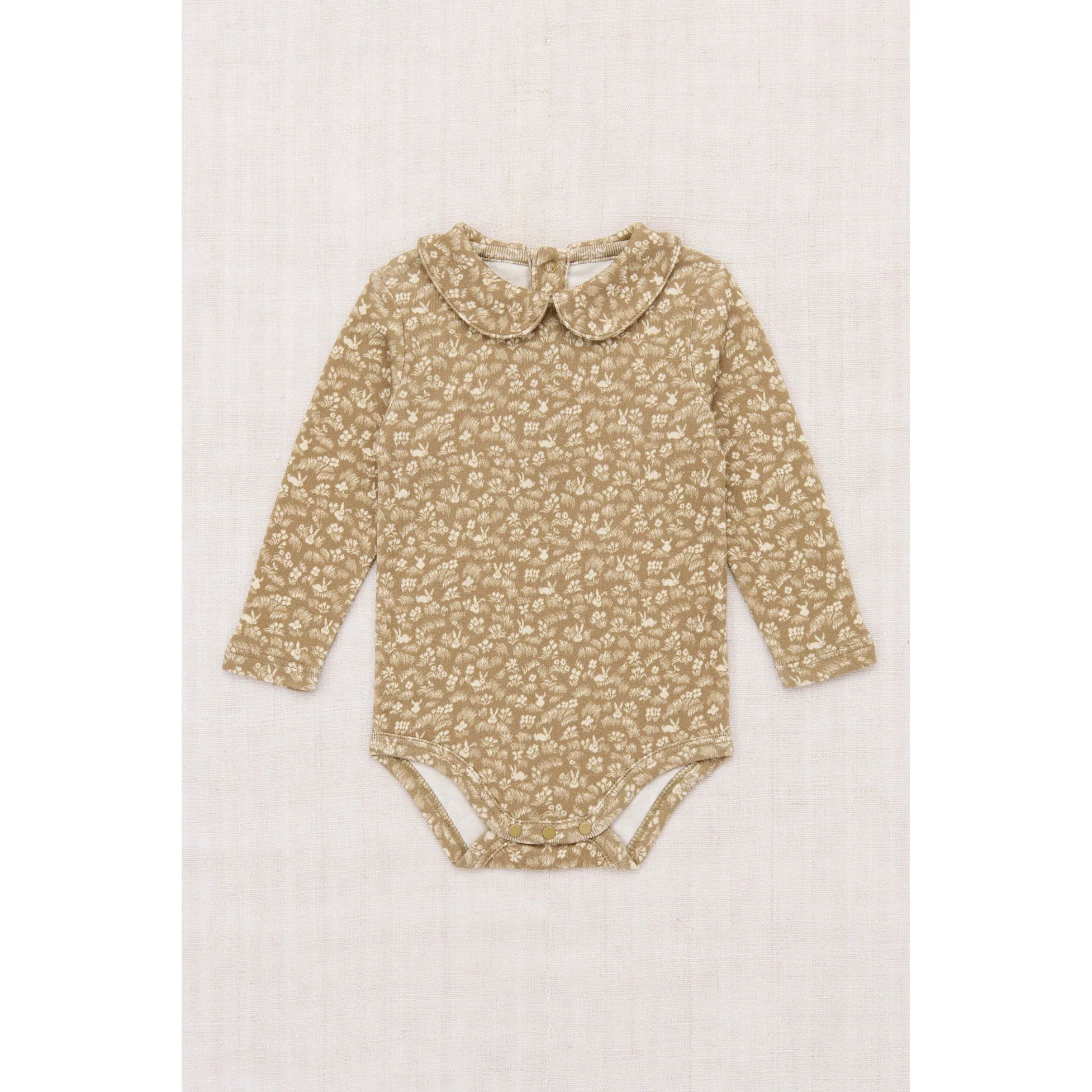 Misha and Puff Kelp Bunny Meadow Baby Petit Collar Onesie