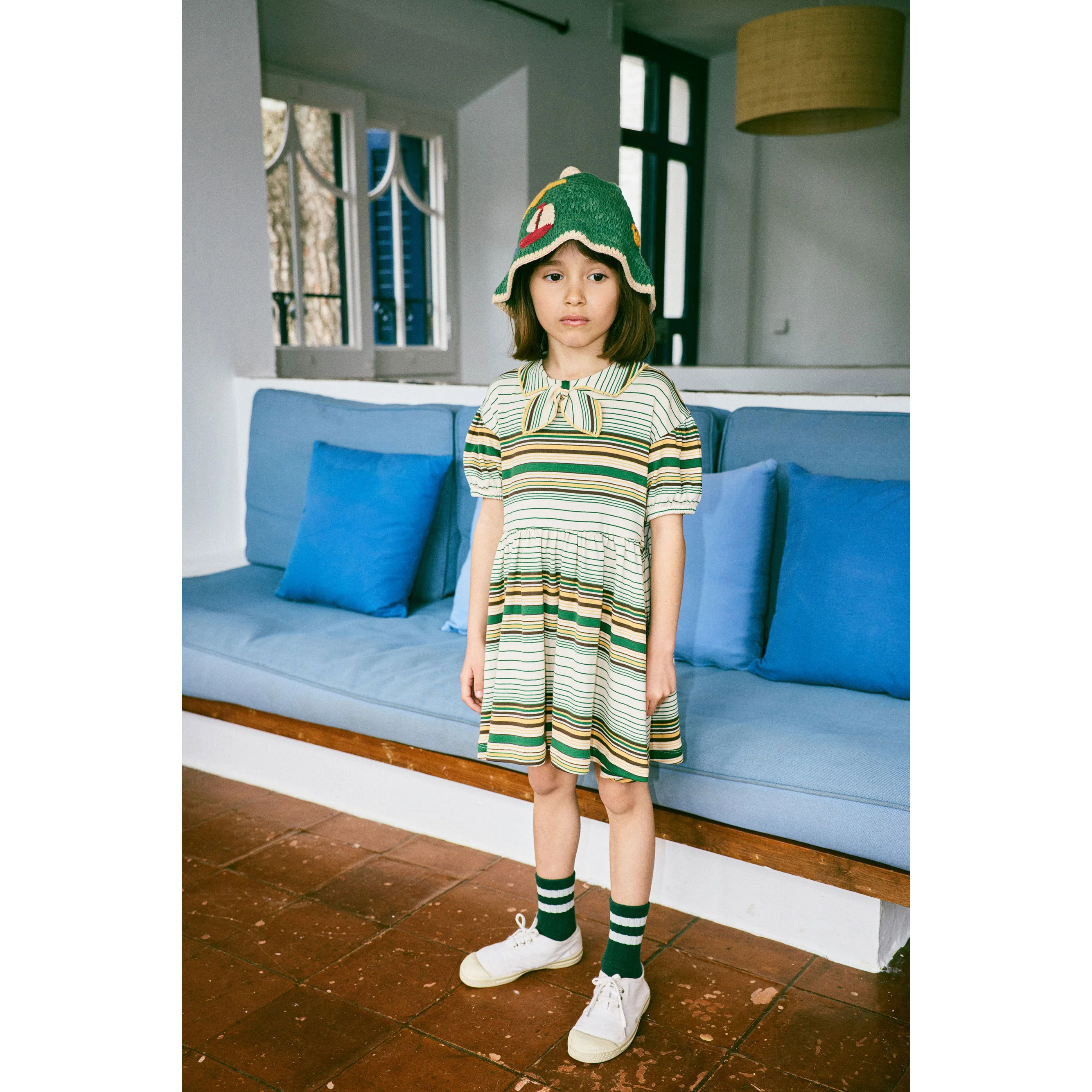 Misha and Puff Lawn Patio Stripe Junior Scout Dress - Image 2