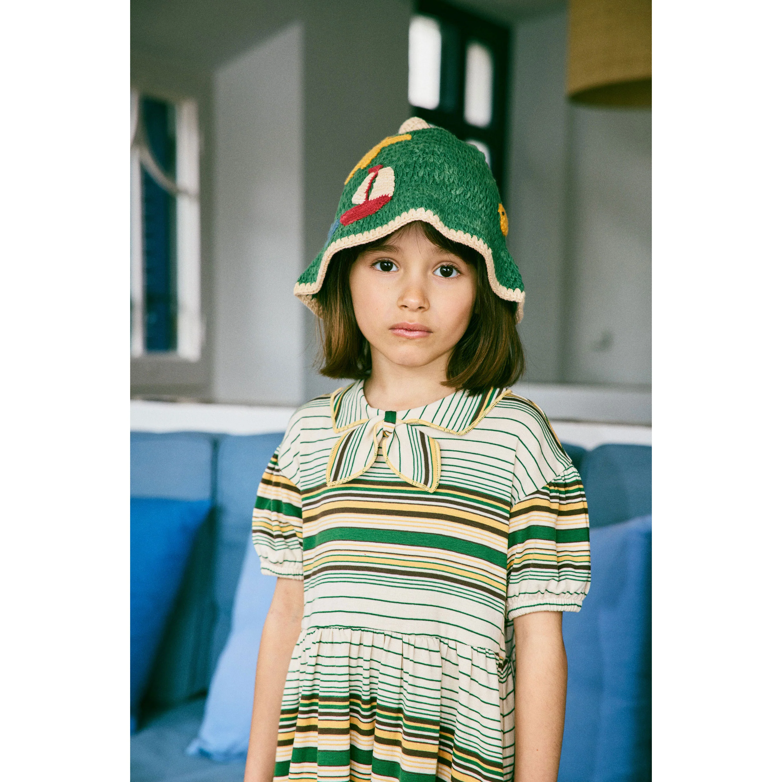 Misha and Puff Lawn Patio Stripe Junior Scout Dress - Image 4