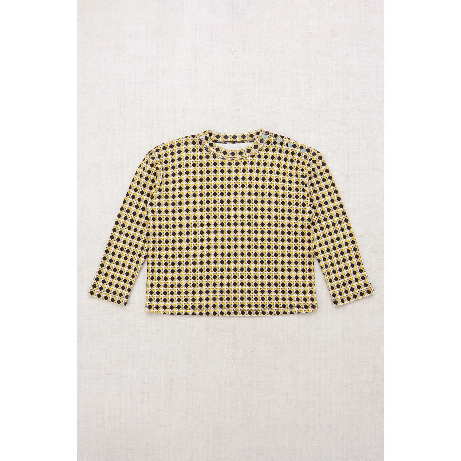 Misha and Puff Licorice Lattice Long Sleeve Boxy Top