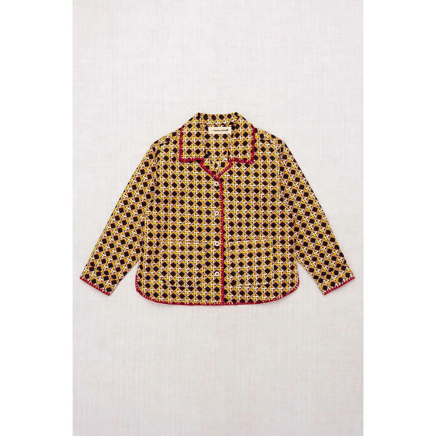 Misha and Puff Licorice Lattice Long Sleeve Leon Top