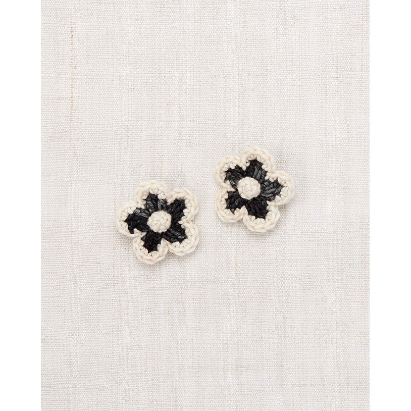 Misha and Puff  Licorice Medium Flower Clip Set
