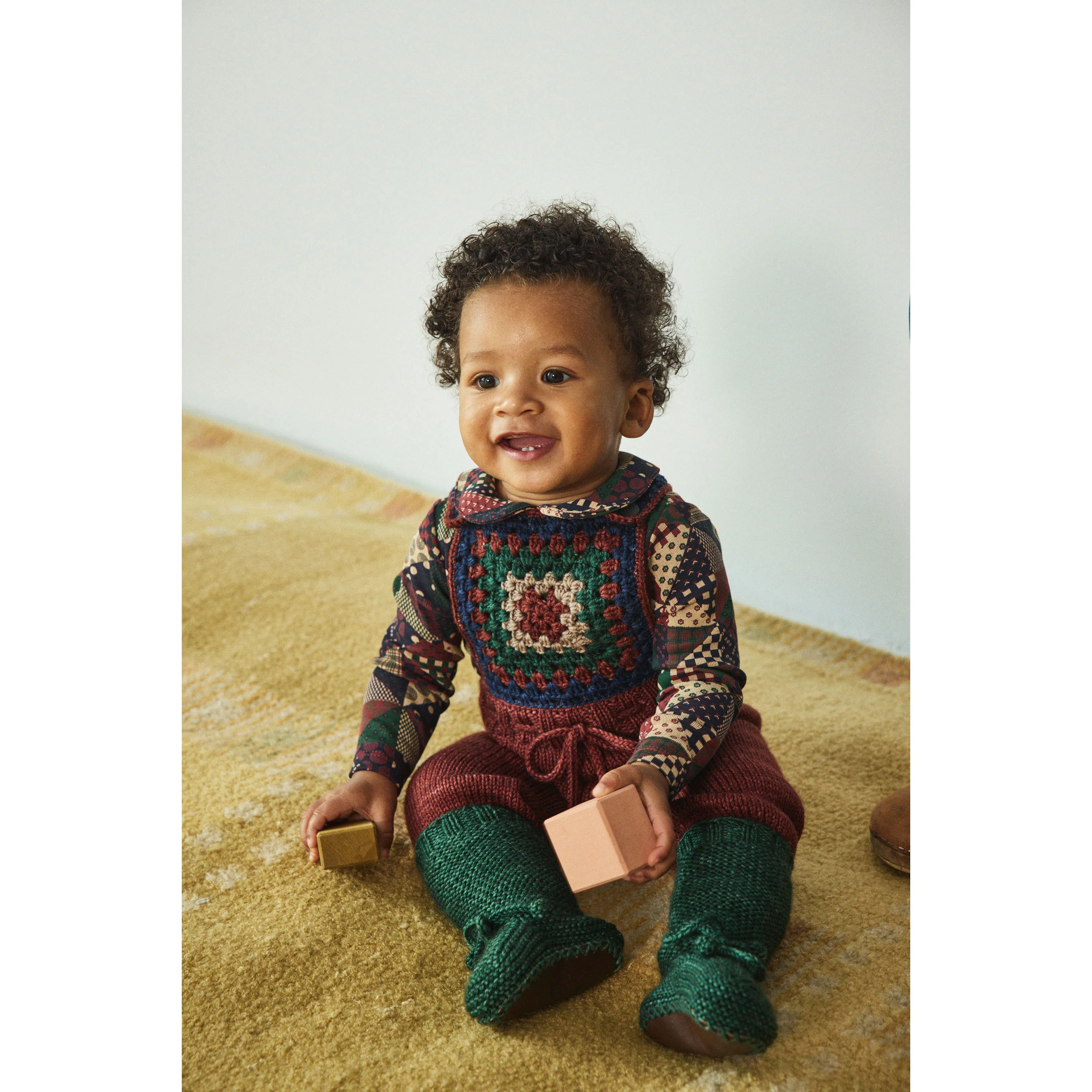 Misha and Puff Madder Root Baby Lake House Overall - Image 2