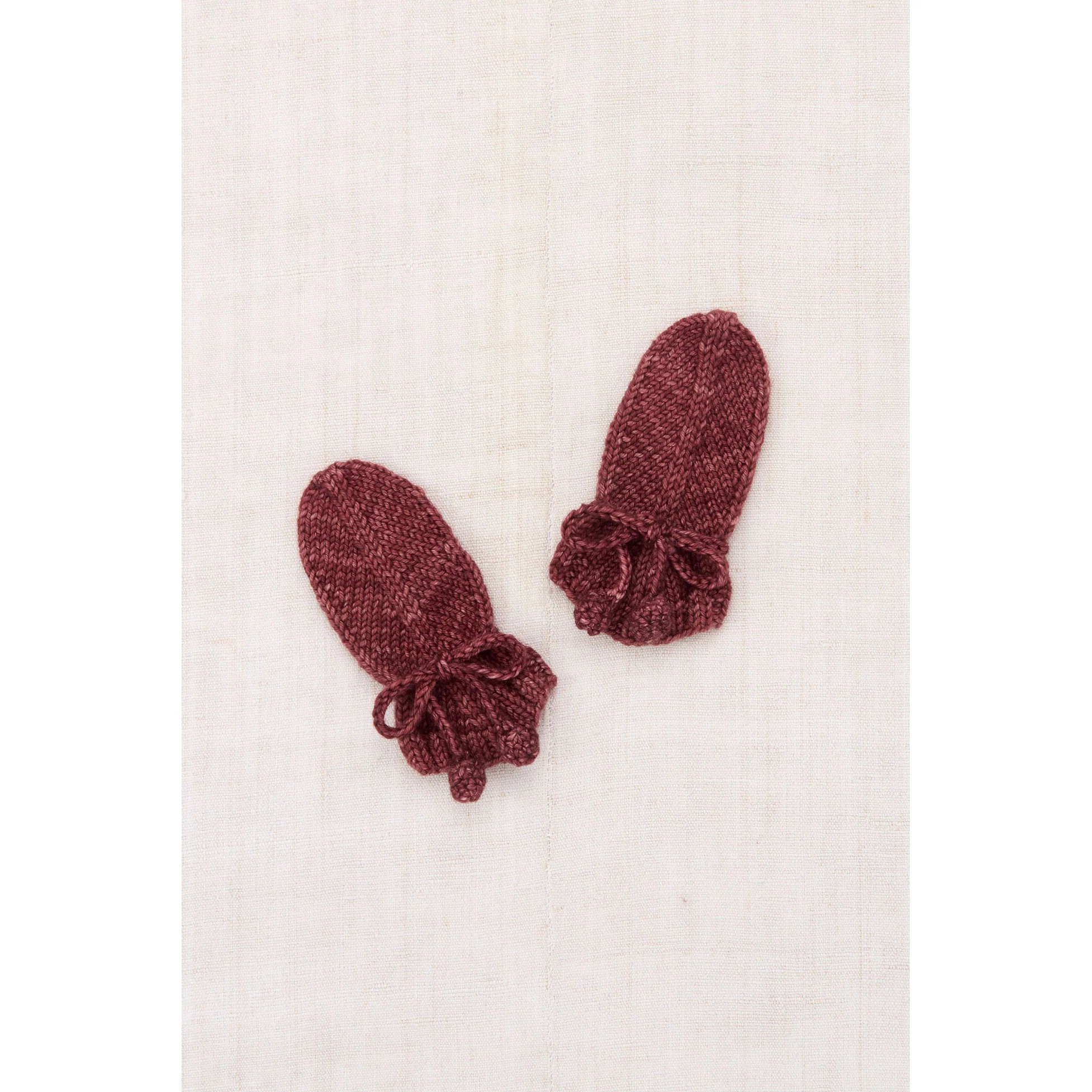 Misha and Puff Madder Root Baby Snowshoe Hare Mittens