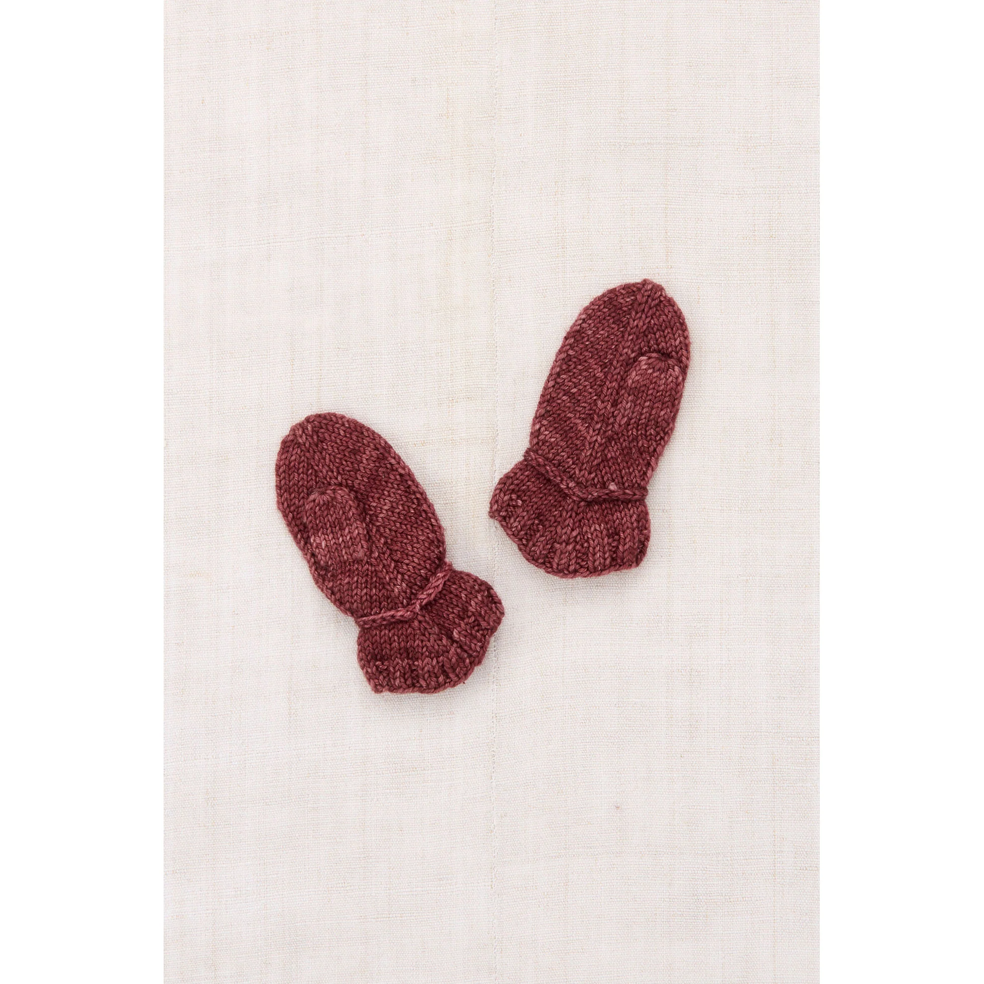 Misha and Puff Madder Root Baby Snowshoe Hare Mittens - Image 2