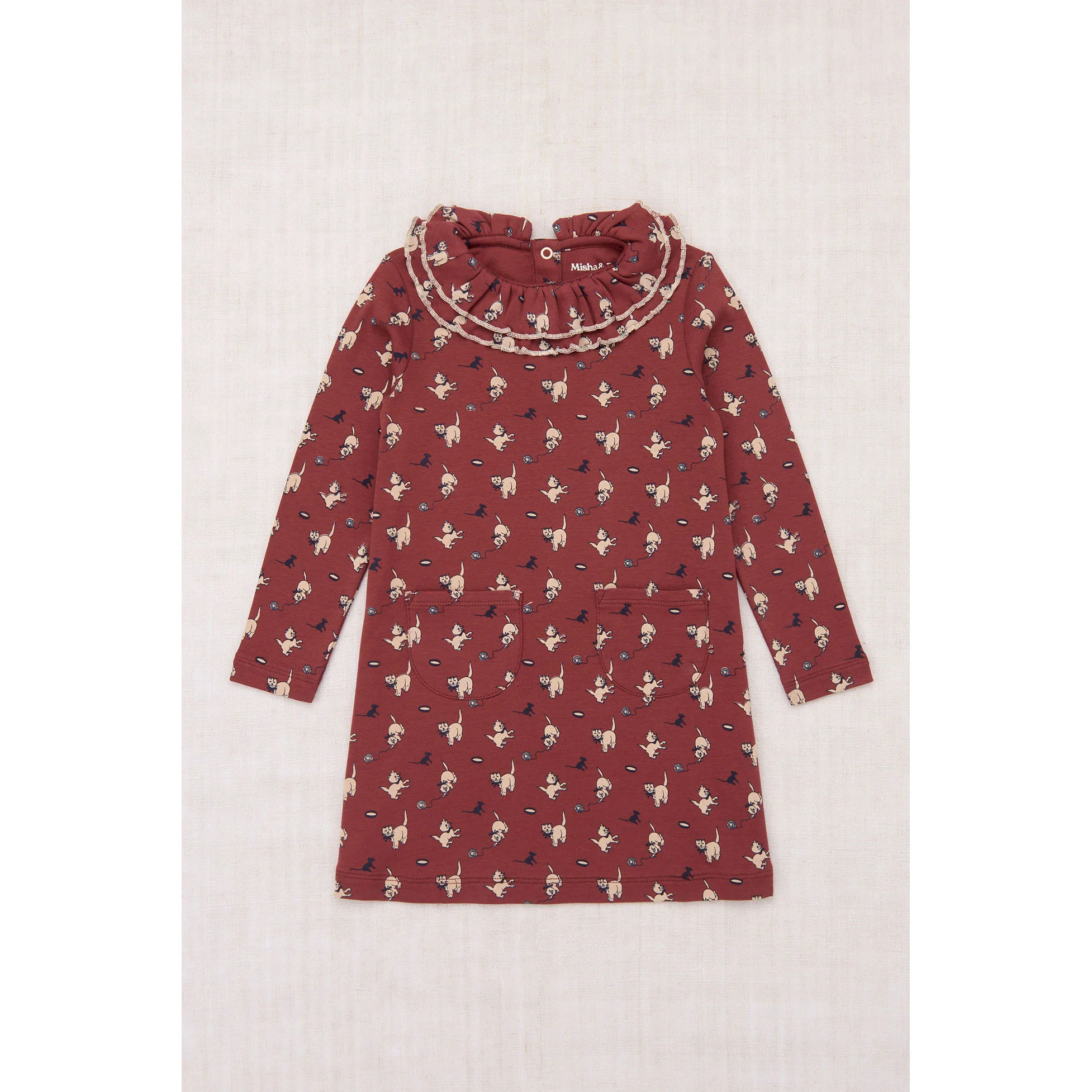 Misha and Puff Madder Root Cat & Mouse Dress
