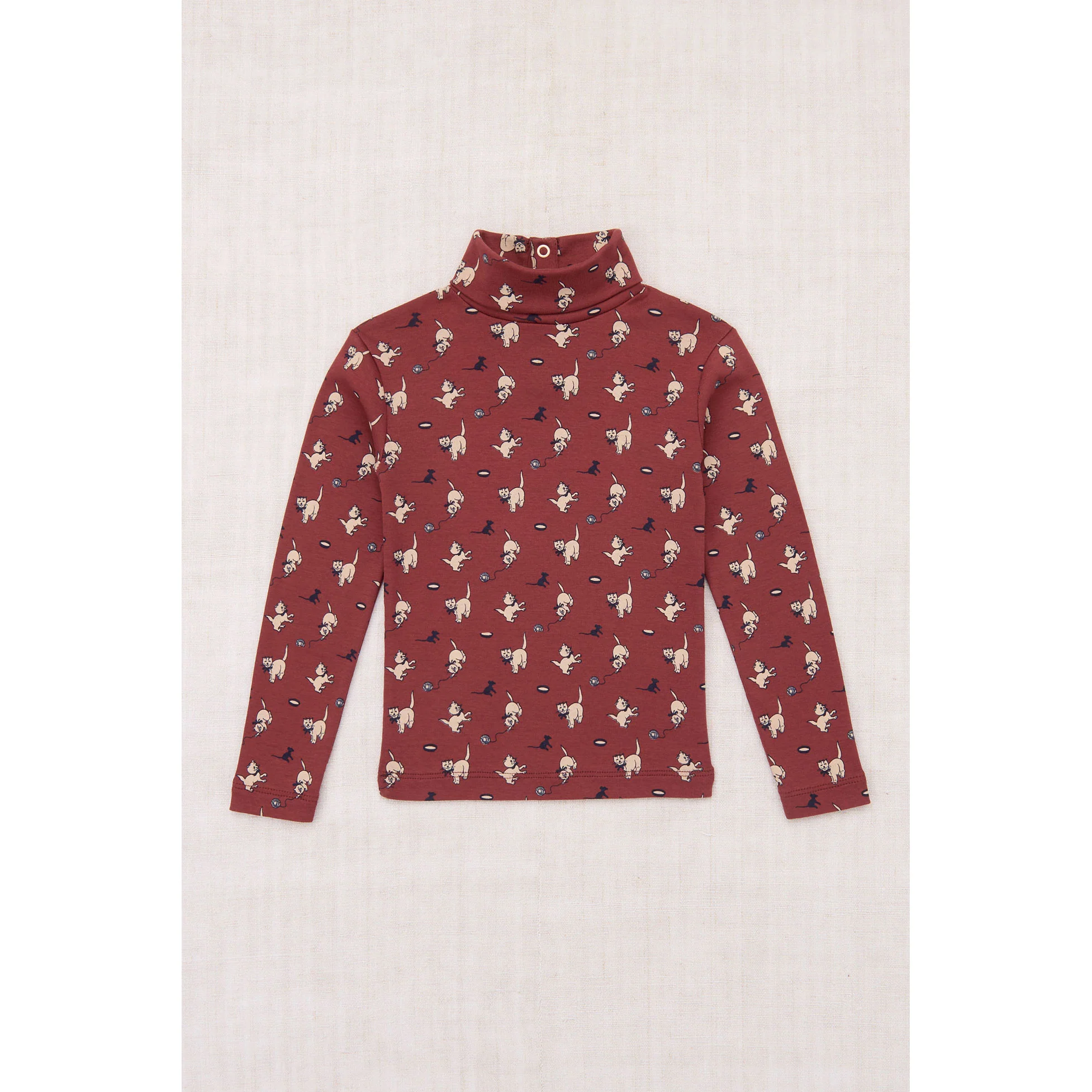 Misha and Puff Madder Root Cat & Mouse Turtleneck