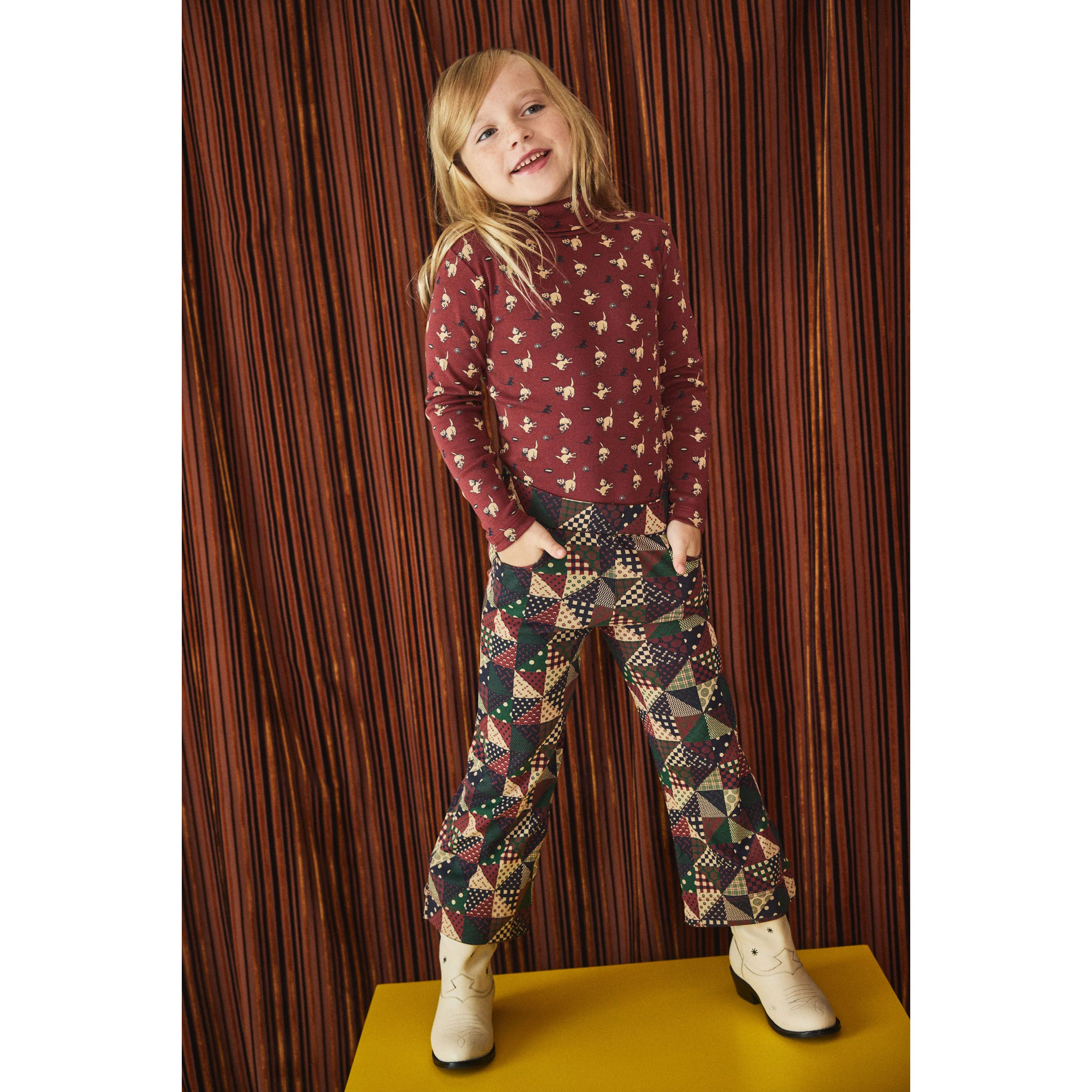 Misha and Puff Madder Root Cat & Mouse Turtleneck - Image 2