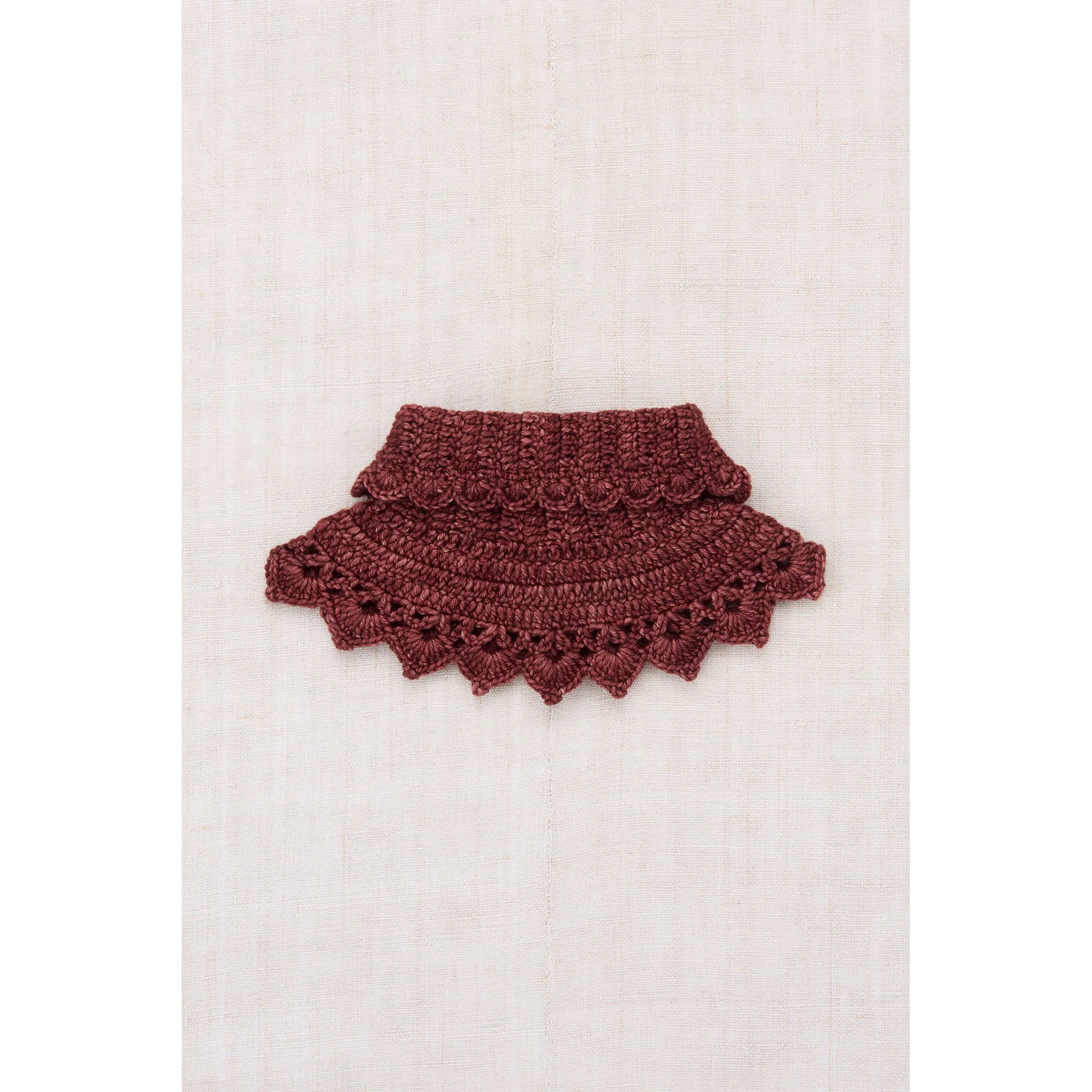 Misha and Puff  Madder Root Crochet Button Collar - Image 2