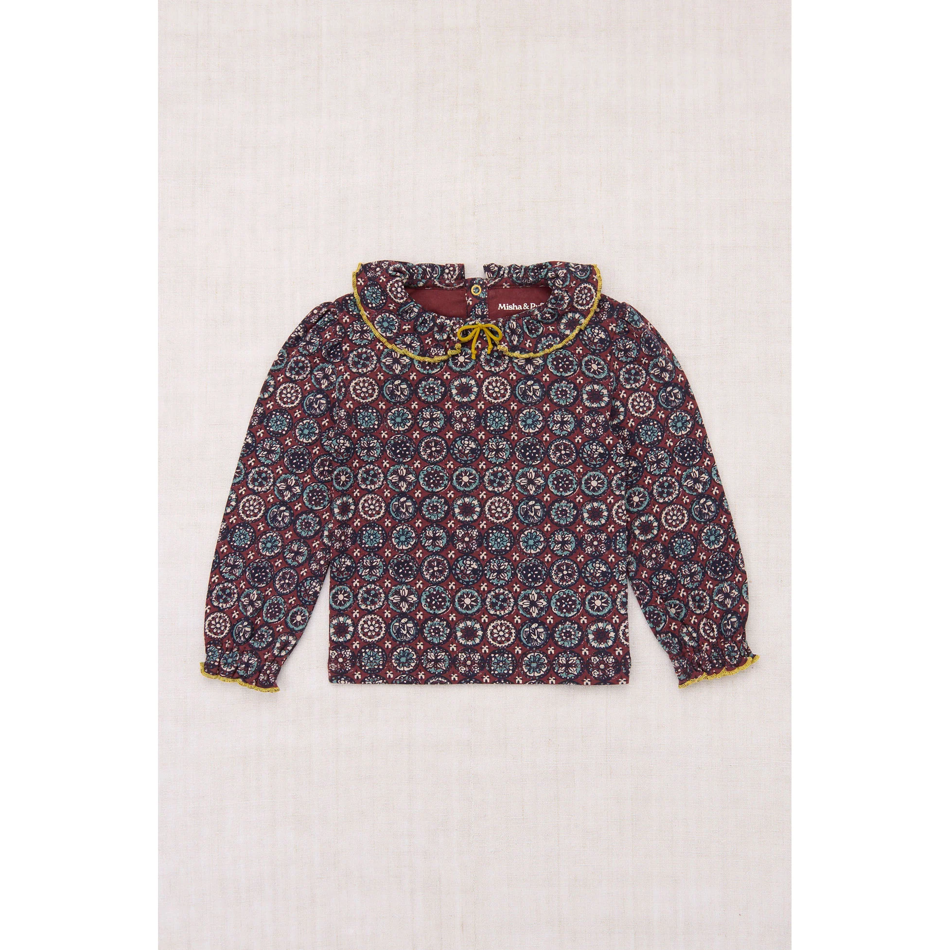 Misha and Puff Madder Root Folk Tile Pattie Top