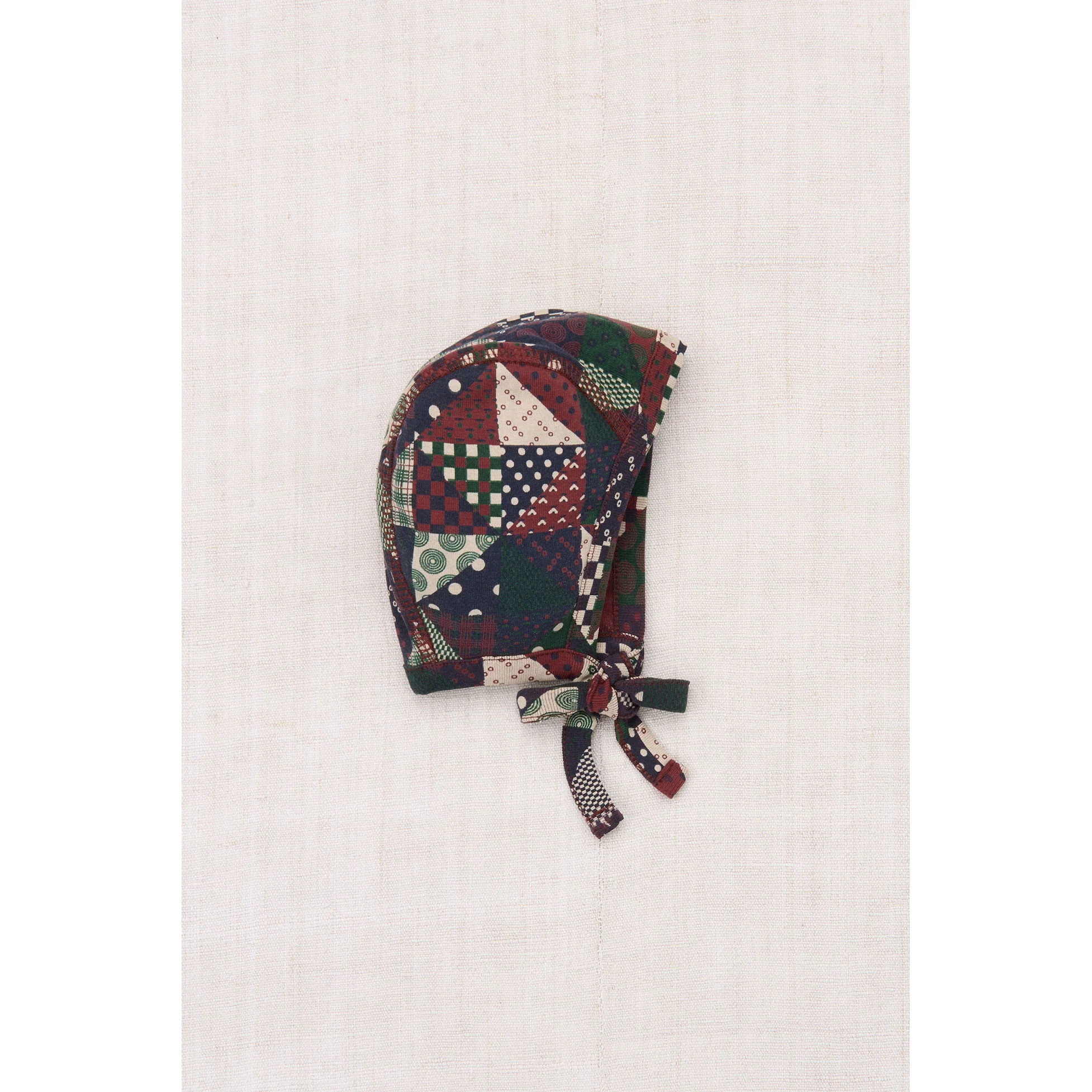 Misha and Puff  Madder Root Patchwork Pima Bonnet - Image 2