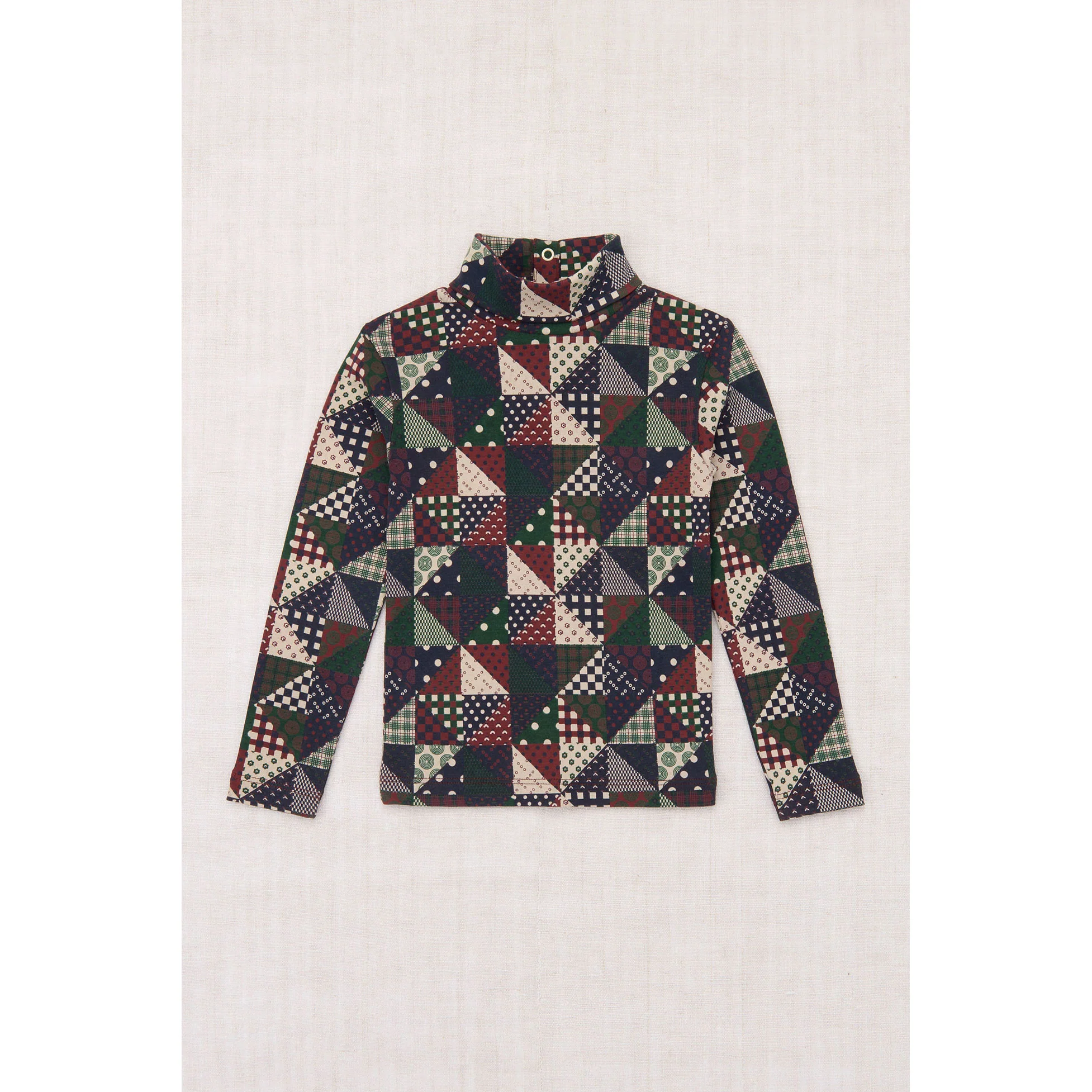 Misha and Puff  Madder Root Patchwork Turtleneck