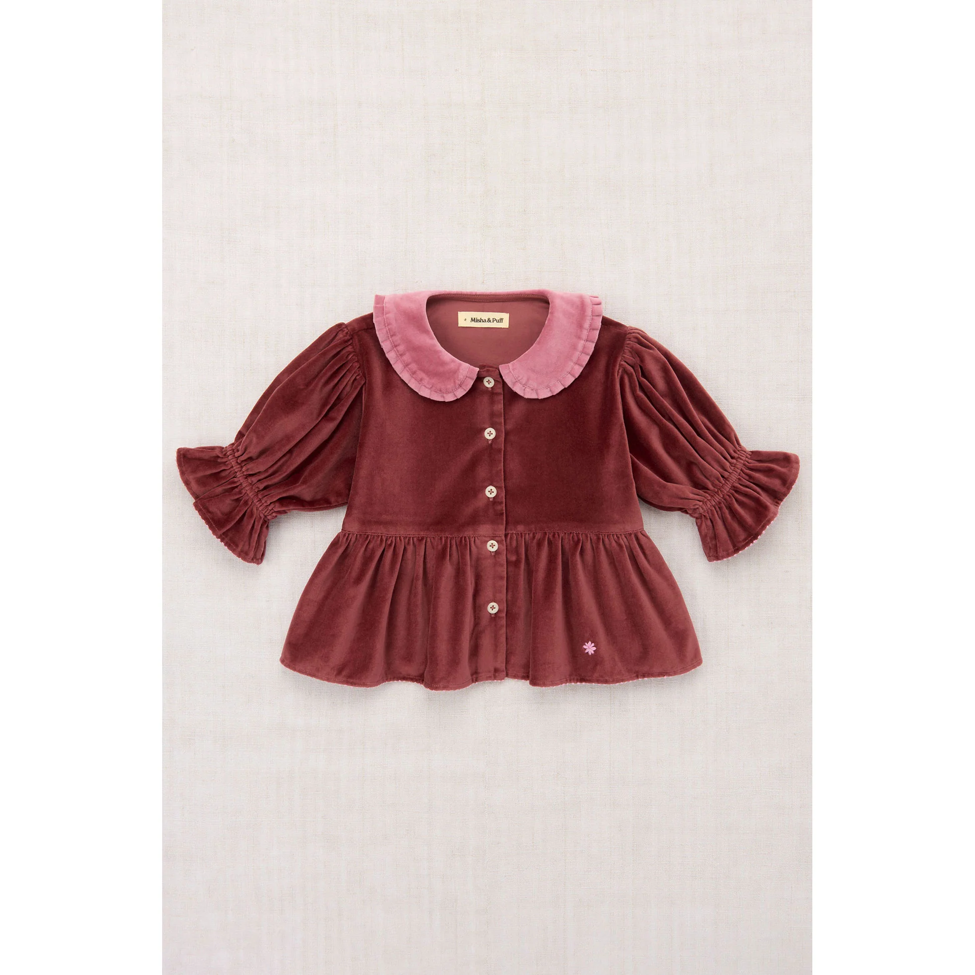 Misha and Puff  Madder Root Velvet Esther Top