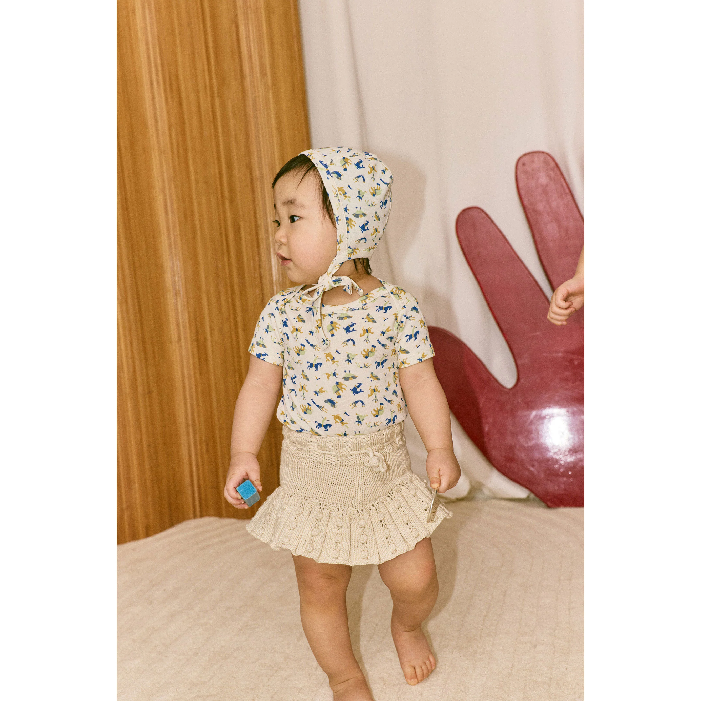Misha and Puff Marzipan Circus Baby Bonnet - Image 2