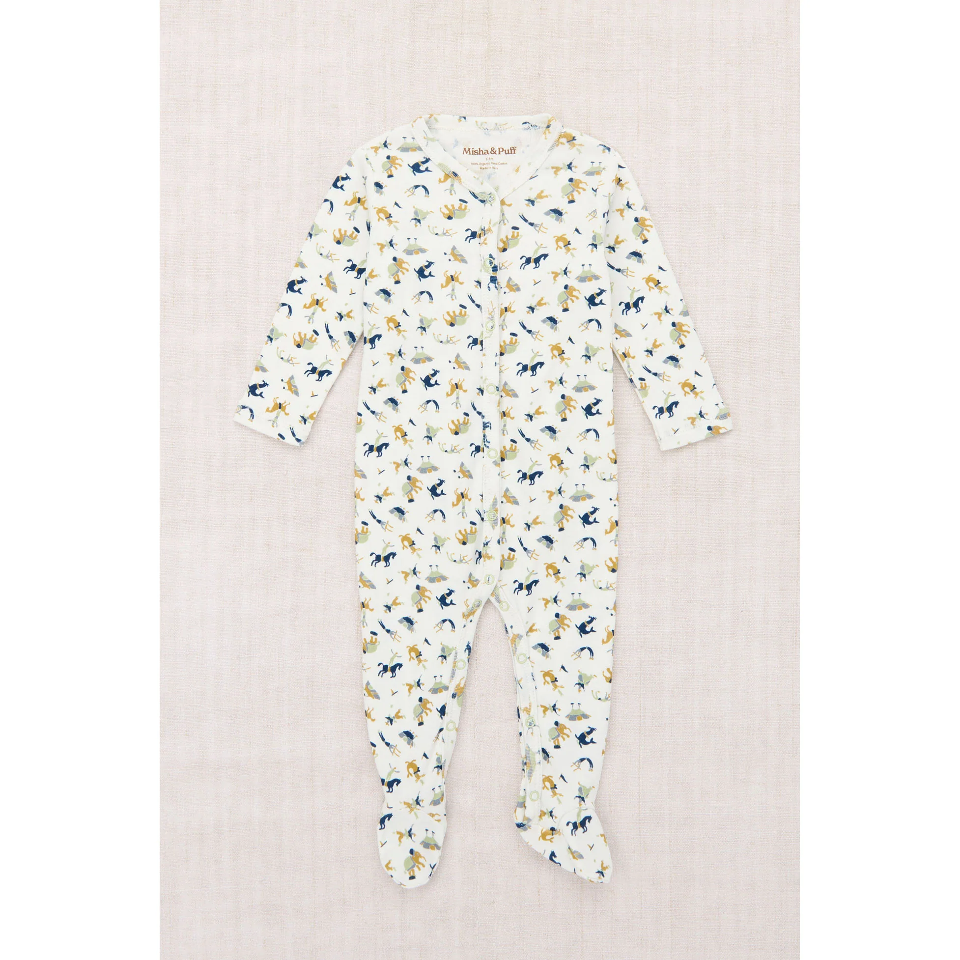 Misha and Puff Marzipan Circus Baby Footed One-Piece