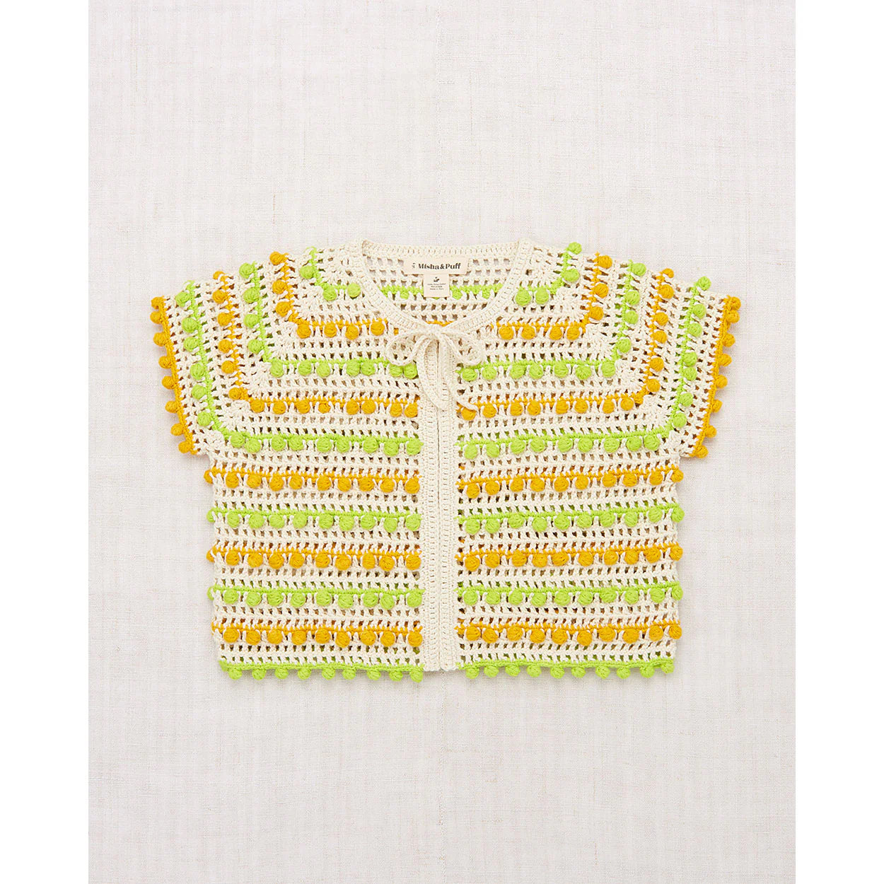 Misha and Puff Marzipan Isla Tie Cardigan