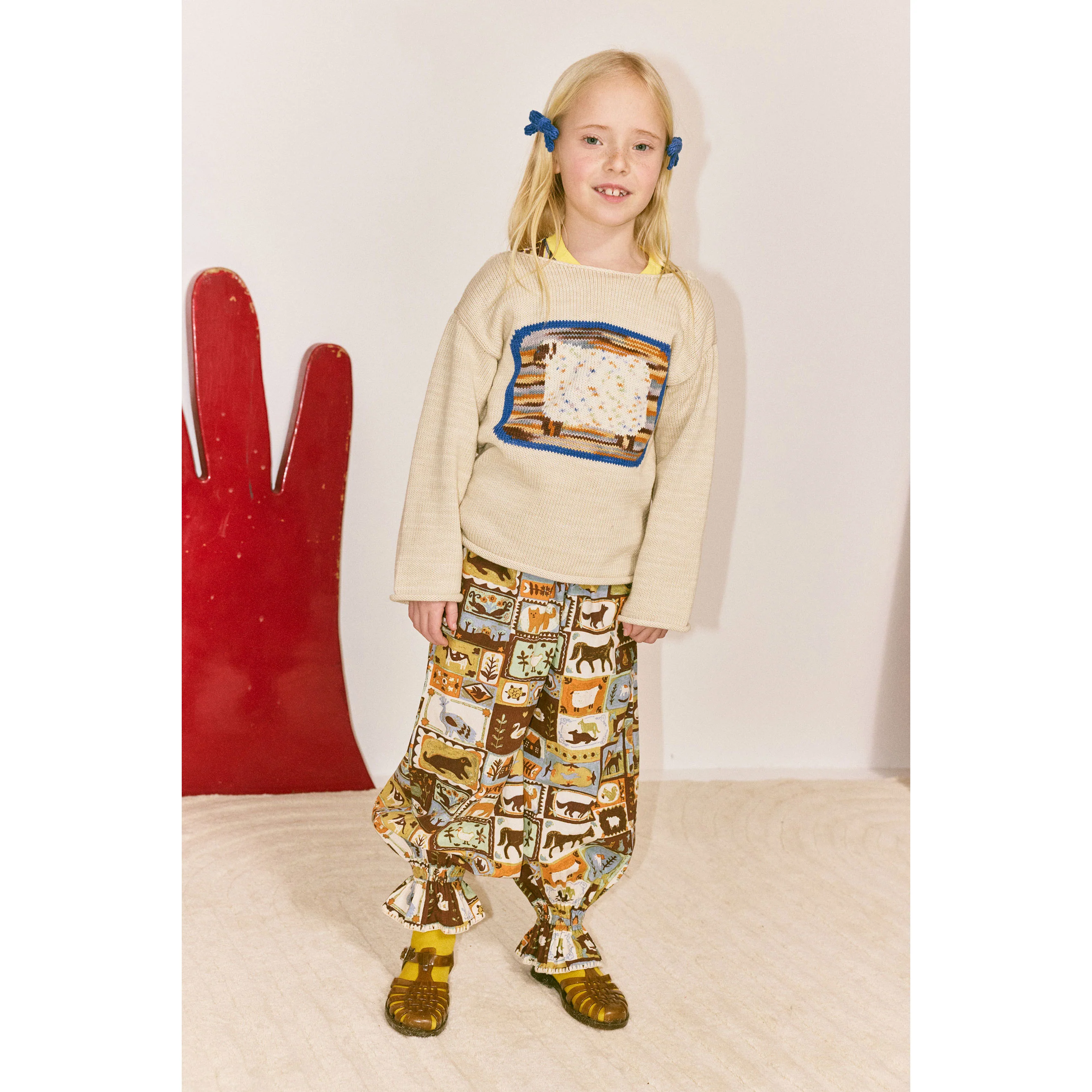Misha and Puff Marzipan Sheep Boatneck Sweater - Image 2