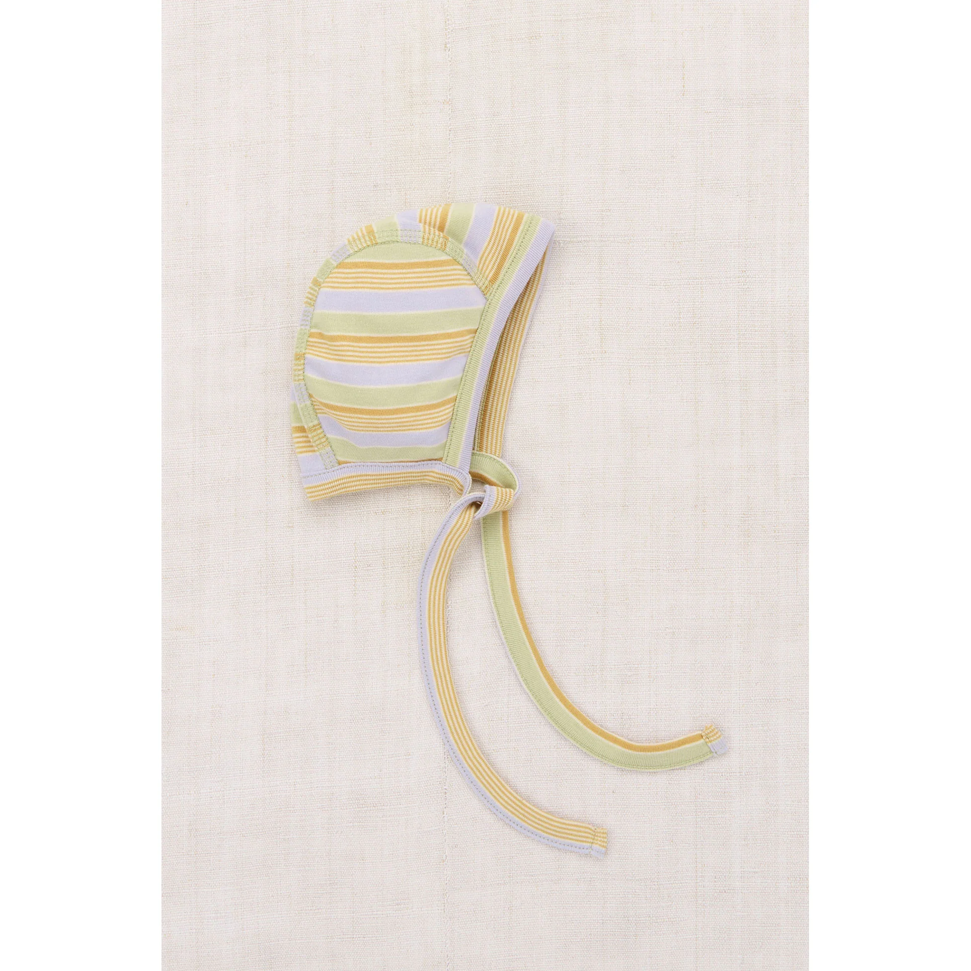 Misha and Puff Mist Avenue Stripe Baby Bonnet