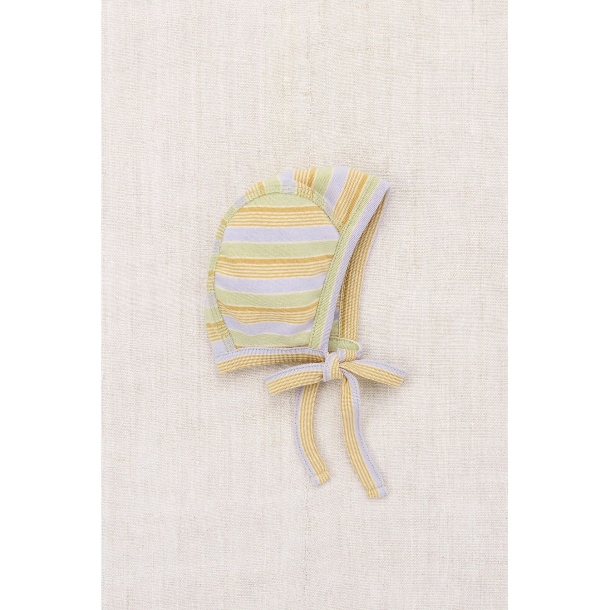 Misha and Puff Mist Avenue Stripe Baby Bonnet - Image 2