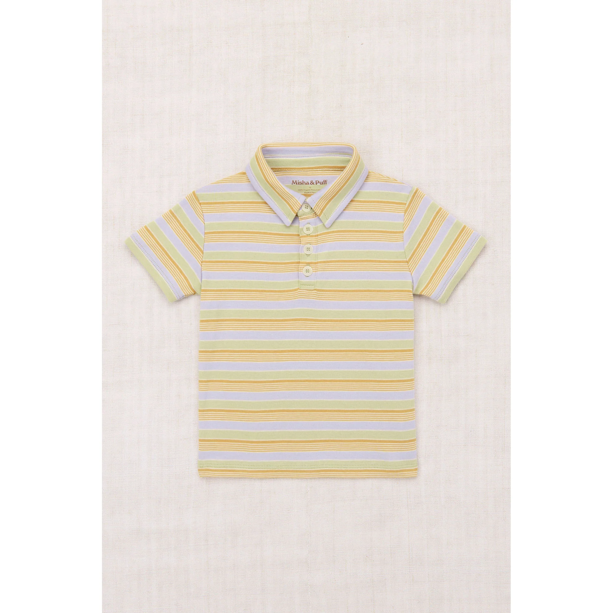 Misha and Puff Mist Avenue Stripe Short Sleeve Polo
