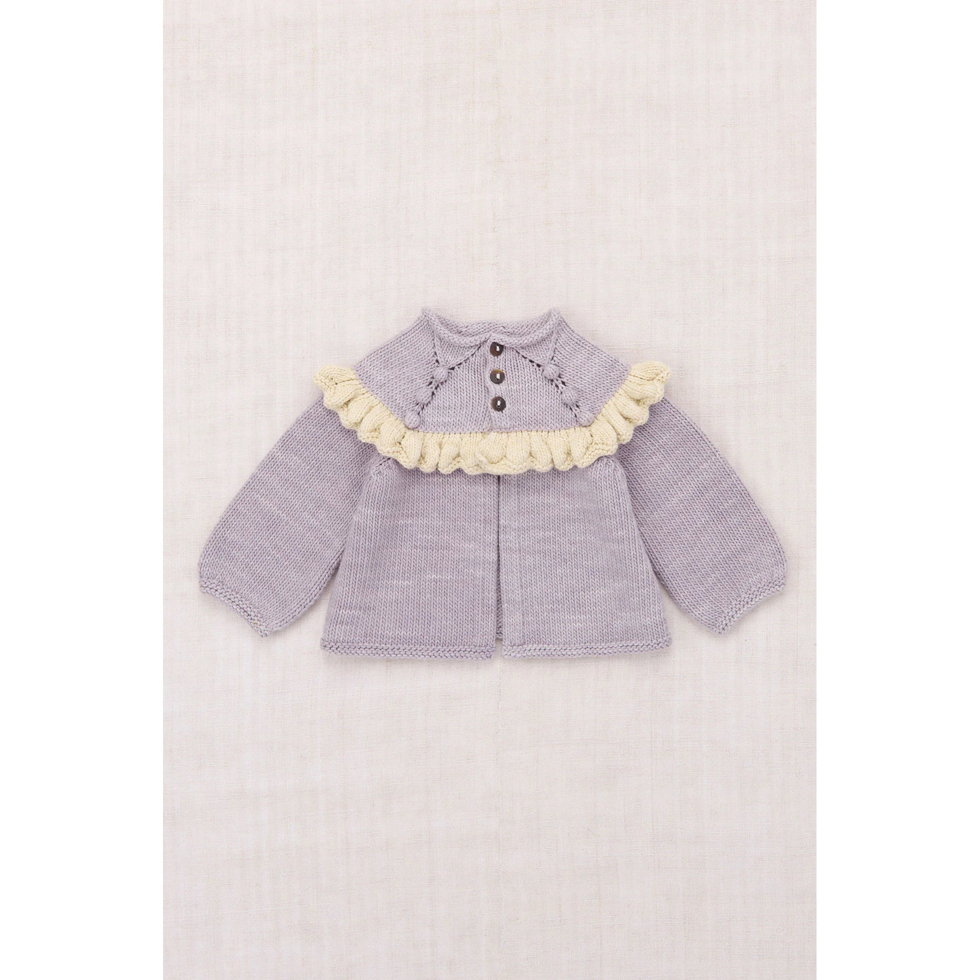 Misha and Puff Mist Baby Ruffle Cardigan