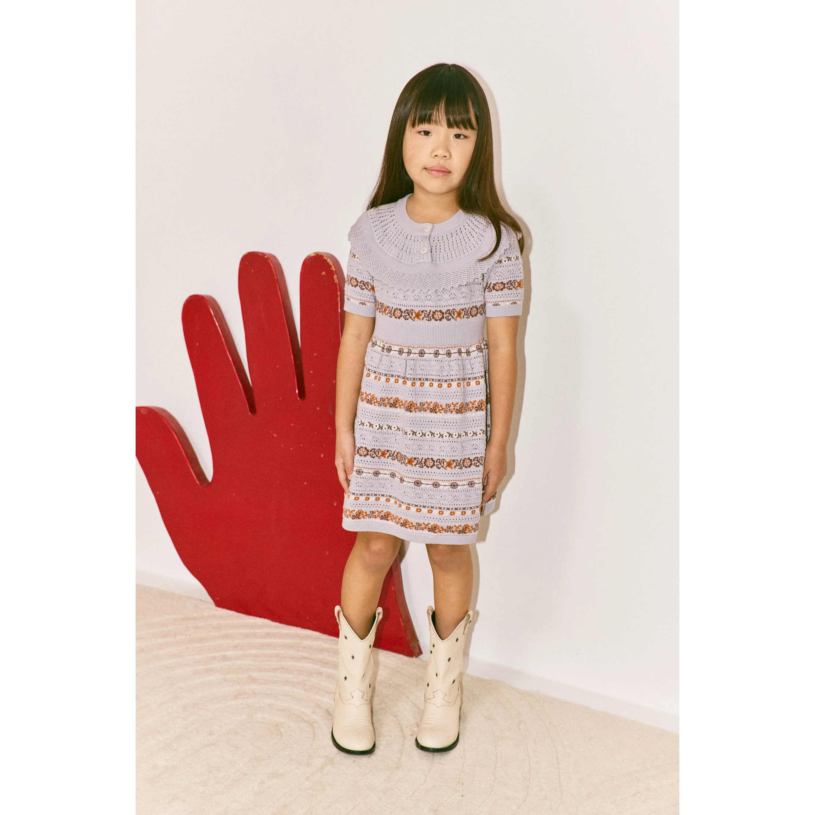 Misha and Puff Mist Eyelet Ribbon Nadia Dress - Image 2
