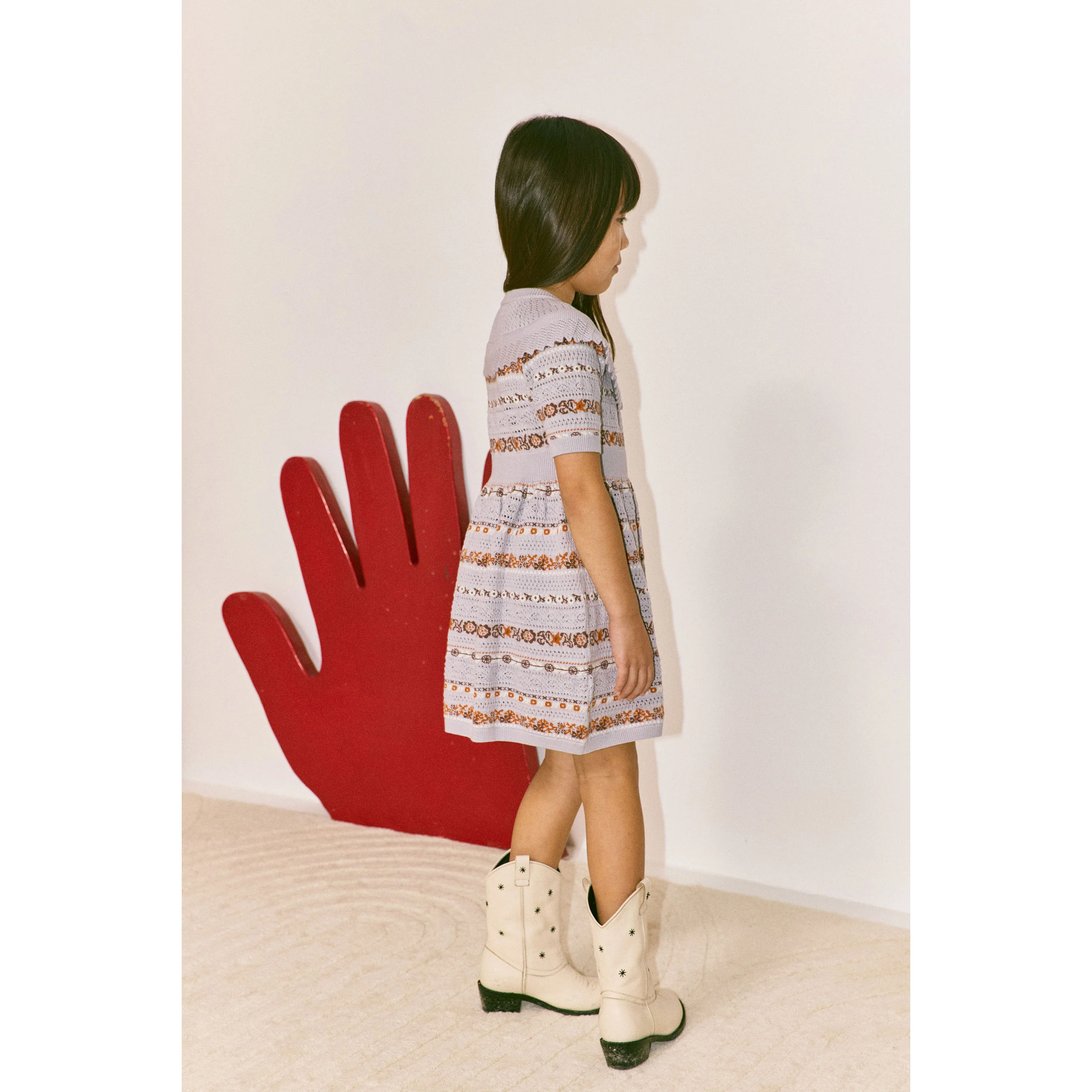 Misha and Puff Mist Eyelet Ribbon Nadia Dress - Image 3