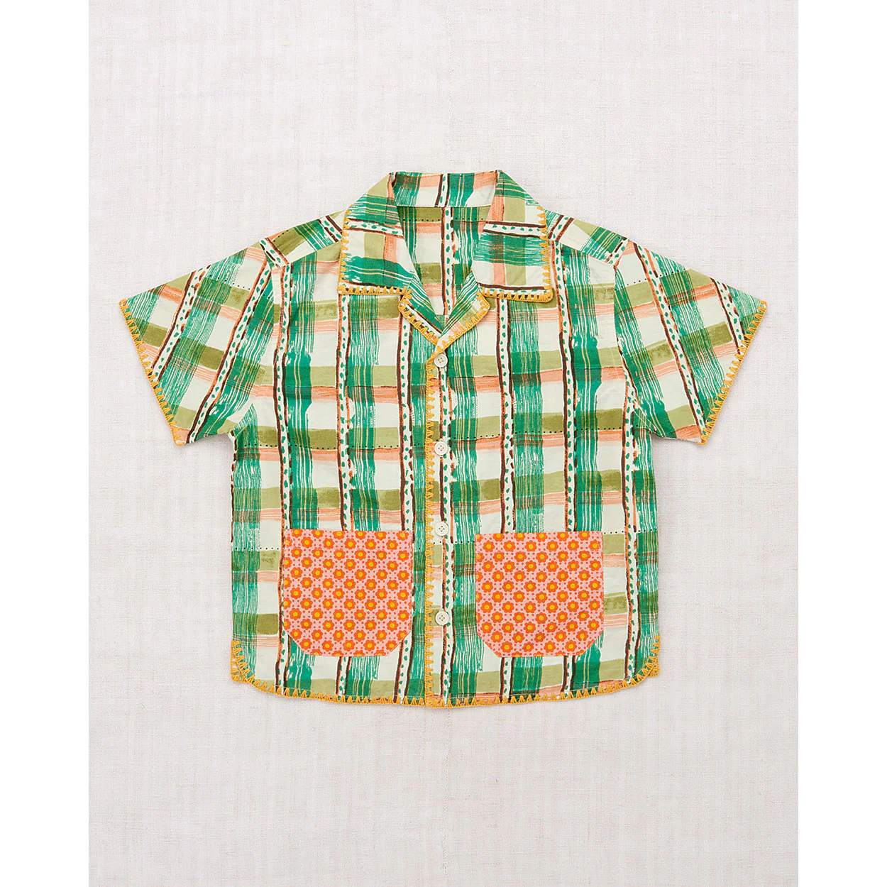 Misha and Puff Mojave Watercolor Plaid Leon Top