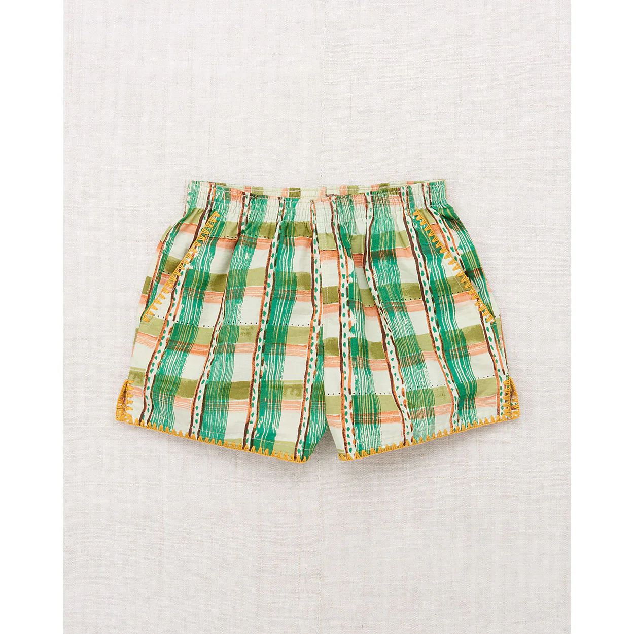 Misha and Puff Mojave Watercolor Plaid Traveler Short
