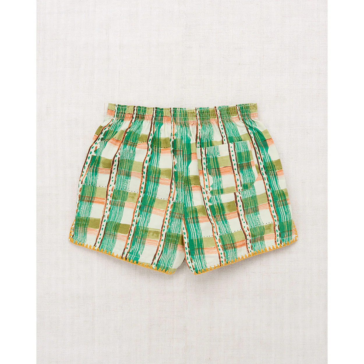 Misha and Puff Mojave Watercolor Plaid Traveler Short - Image 2