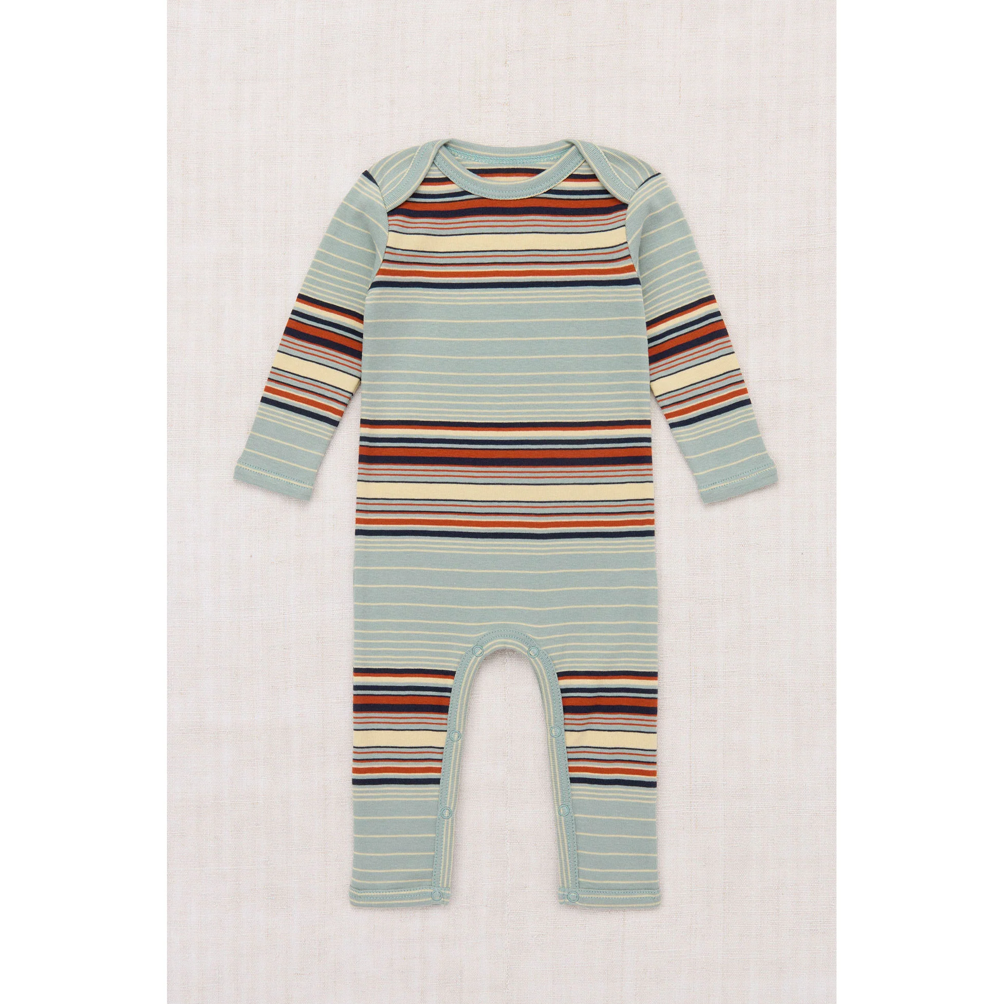 Misha and Puff Overcast Patio Stripe Baby Jumpsuit
