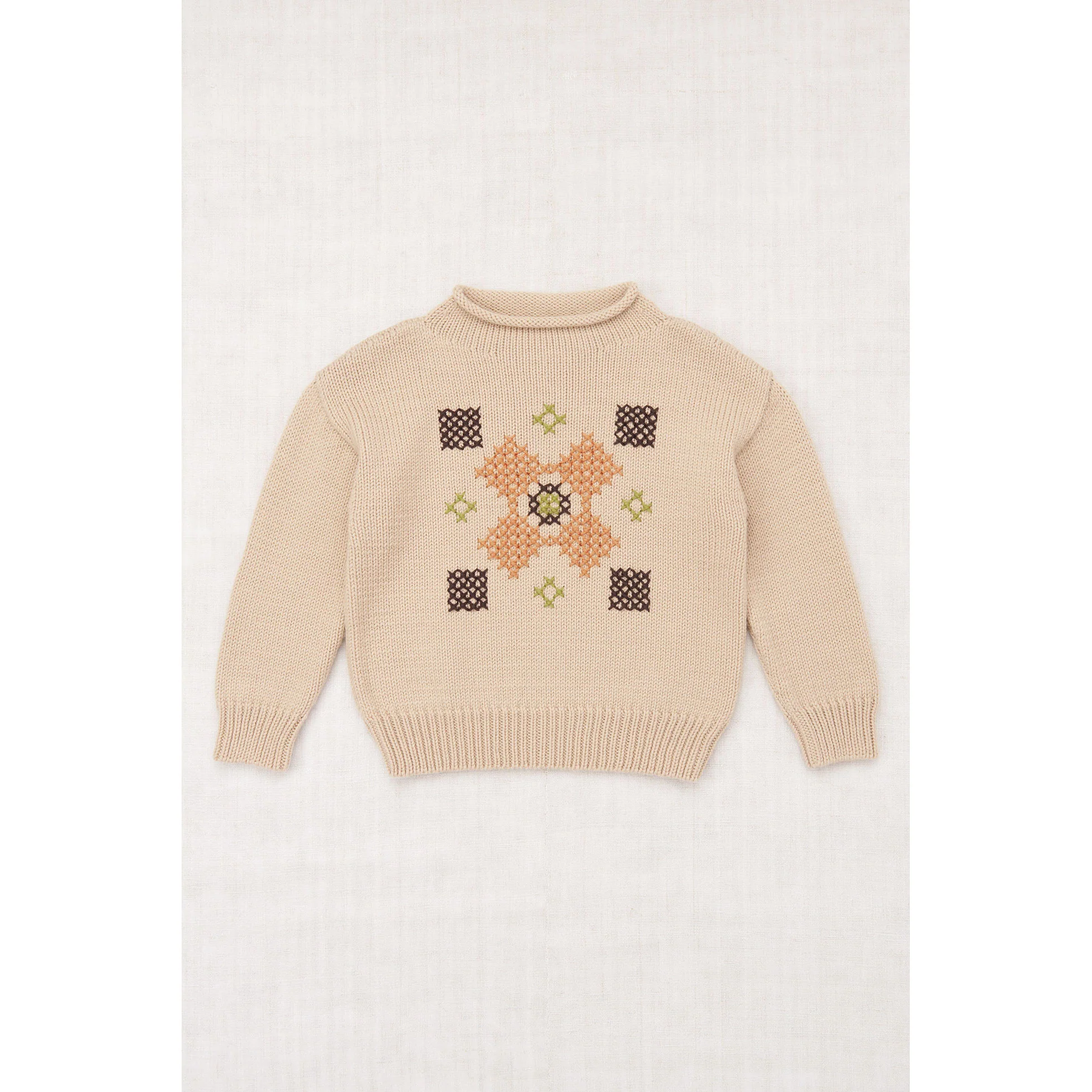 Misha and Puff Patina Cross Stitch Simple Sweater