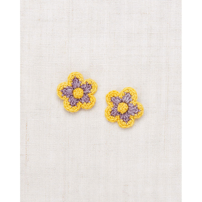 Misha and Puff Periwinkle Medium Flower Clip Set