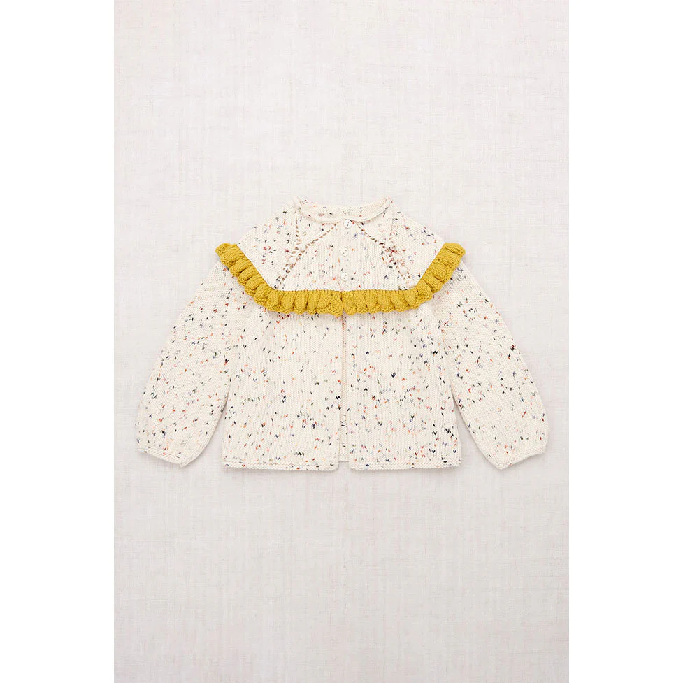 Misha and Puff Picnic Confetti Ruffle Cardigan